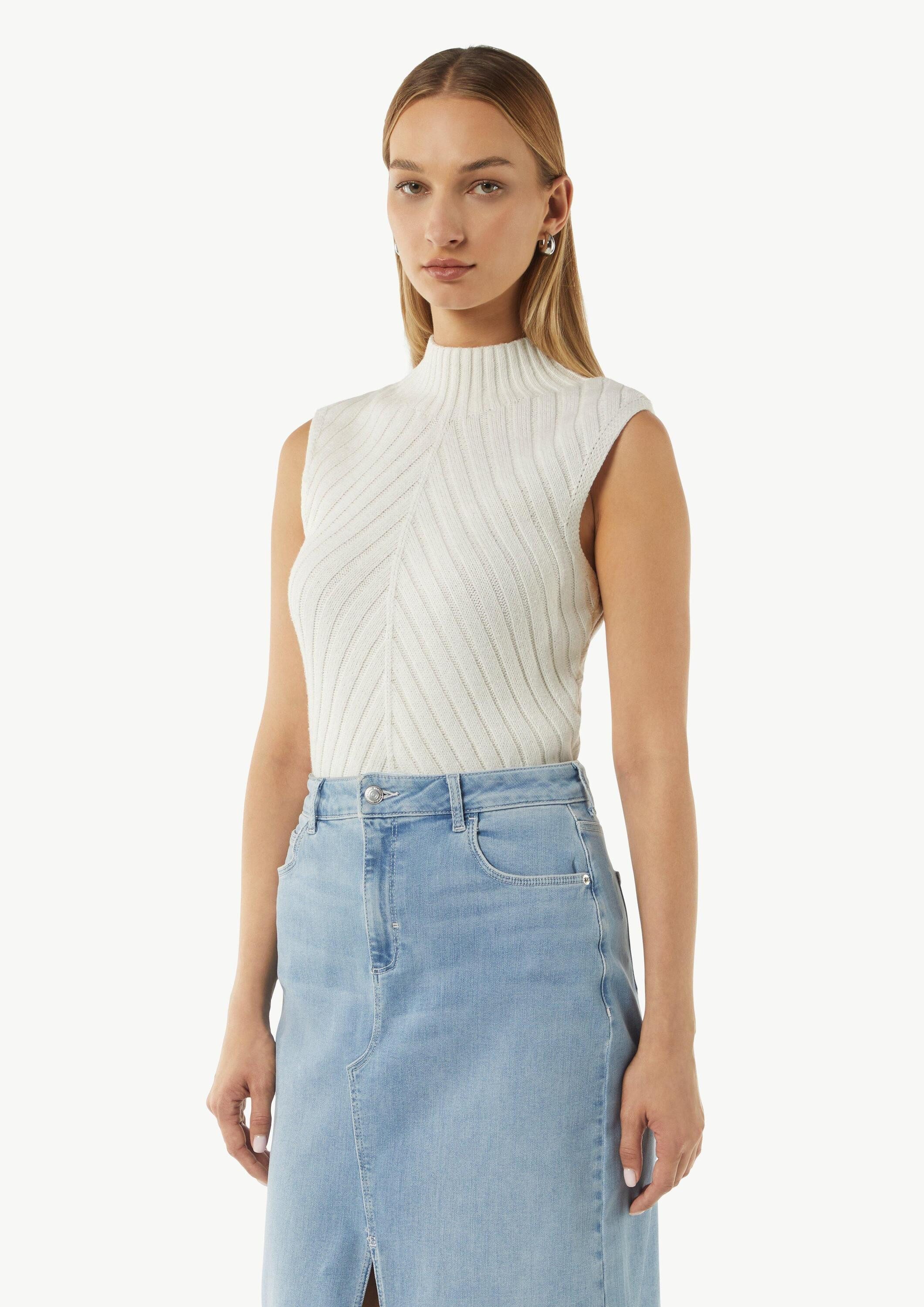 comma Rundhalspullover Strickpullunder (1-tlg)