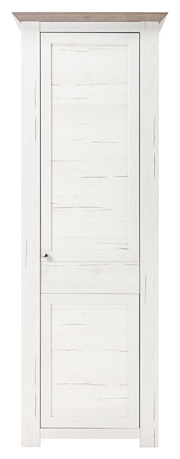 LIV'IN Шкафыschrank MARBELLA, Weiß, B 73 cm, T 45 cml, Pinie Weiß Dekor, Nelson Eiche Dekor