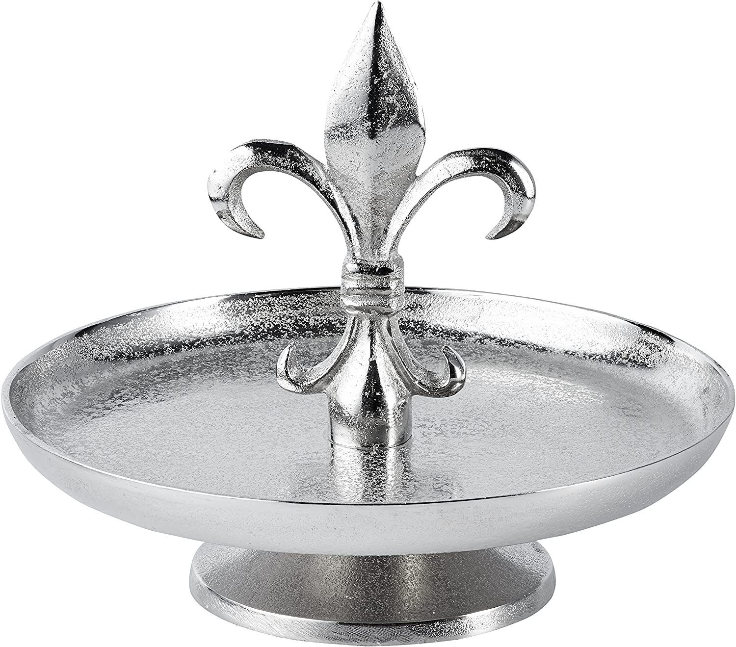 MichaelNoll Dekoetagere Etagere Lilie Servierplatte Aluminium Silber Deko L günstig online kaufen