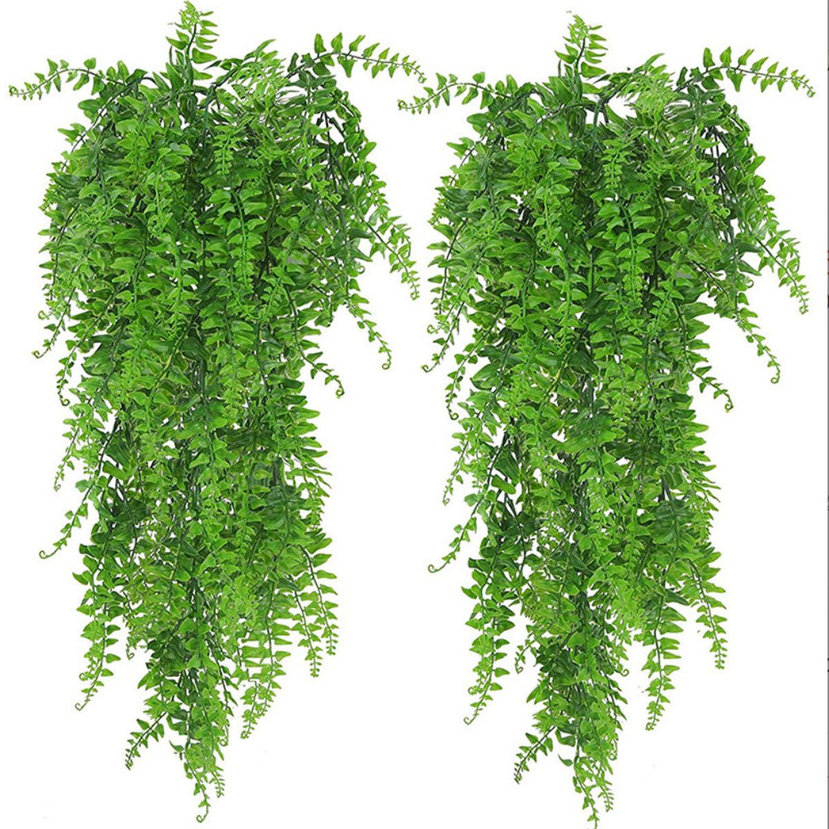 Kunstpflanze Künstliche Pflanzen Hängend Farn Ranken Kunststoff Ivy Blätter Deko, Rnemitery