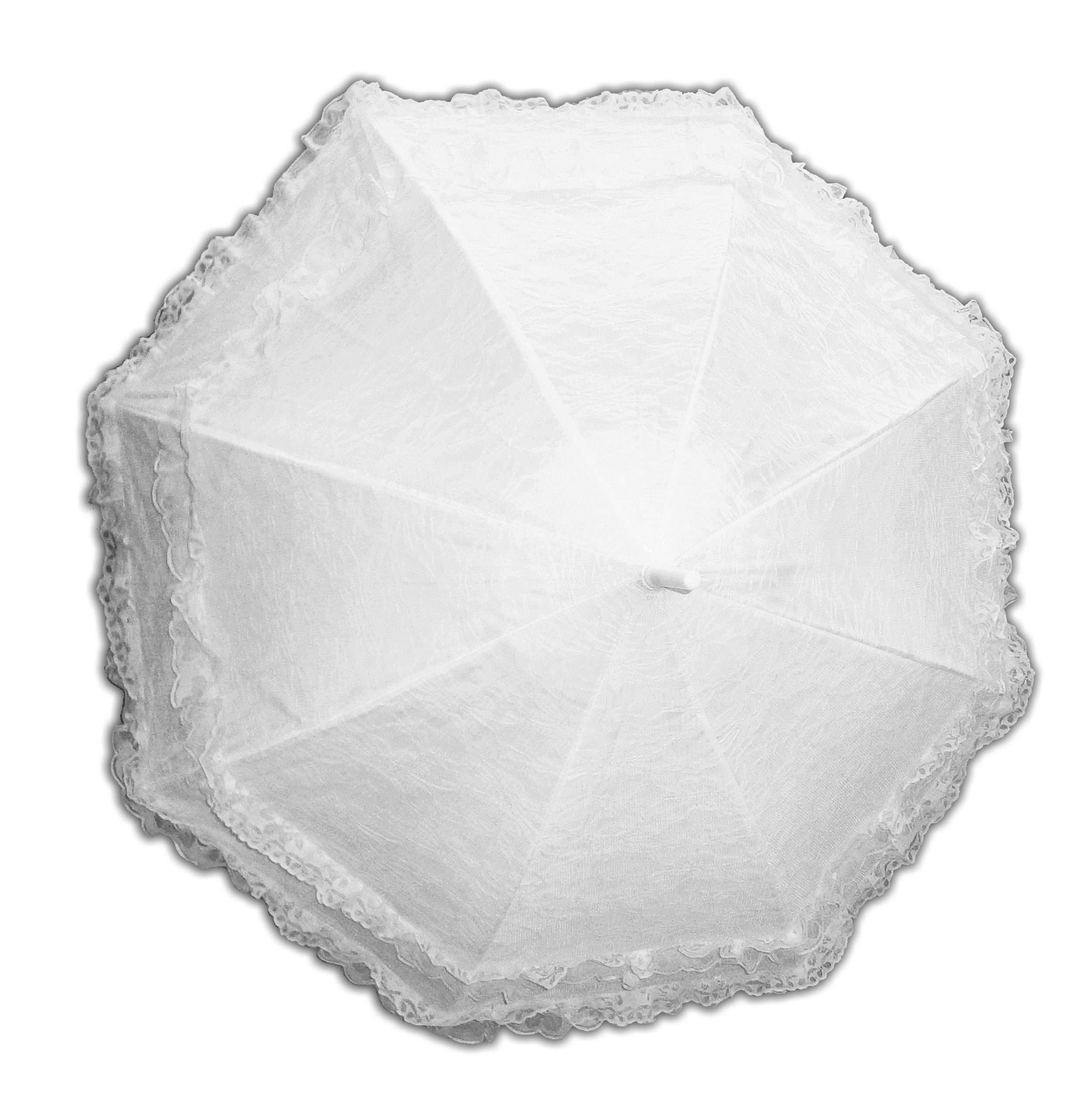 Susino Sonnenschirm BRAUTSCHIRM Ø86cm Weiß Automatik Braut Hochzeit Schirm, Stockschirm Sonnenschirm