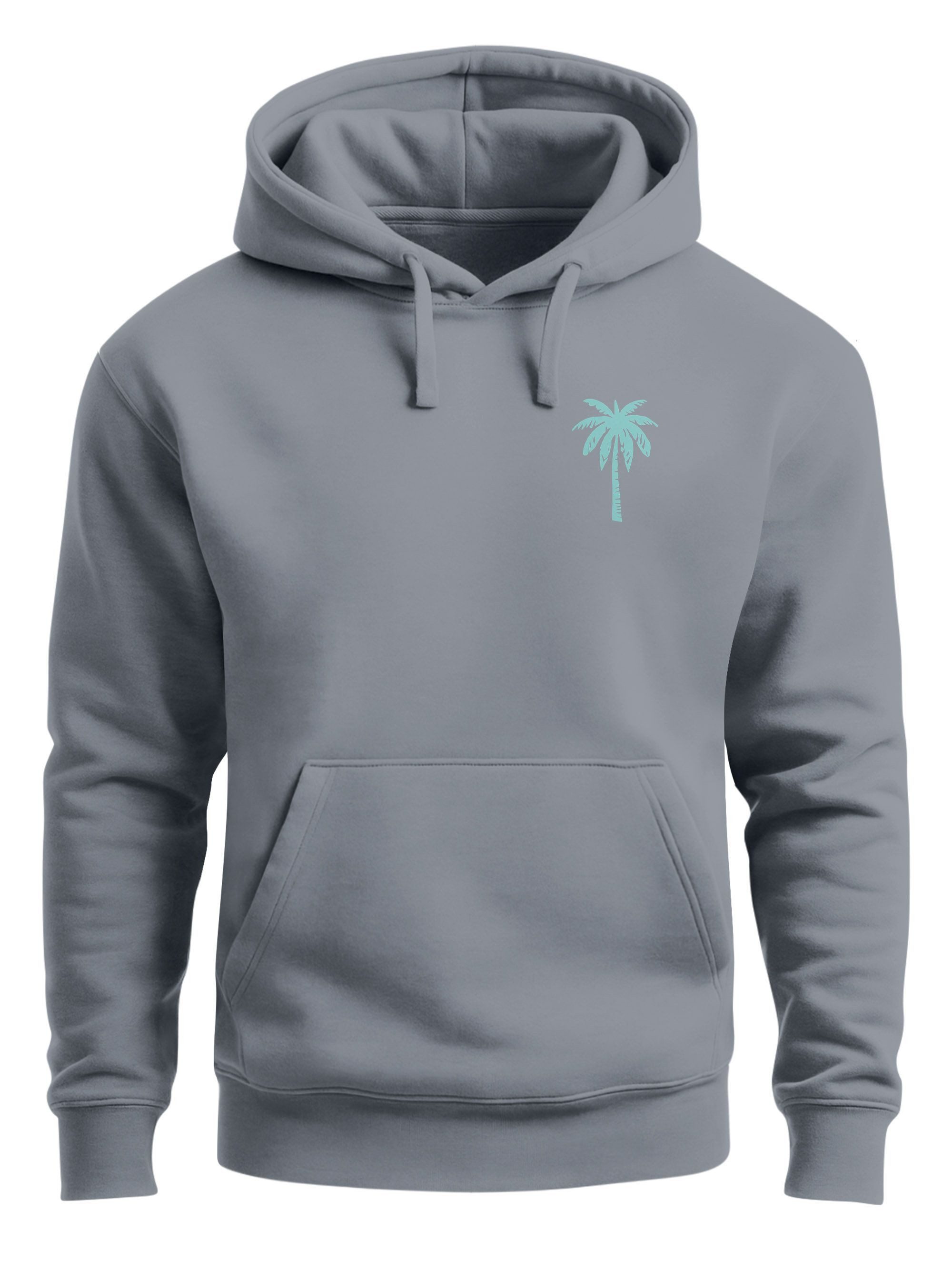 Hoodie Hoodie Herren Print Palme Logo Aufdruck Motiv Kapuzen-Pullover Männer