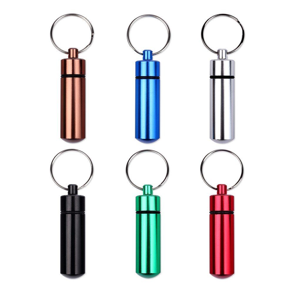 Schramm Pillendose Schramm® 6er Pack Schlüsselanhänger Alu Tablettenbox Min günstig online kaufen