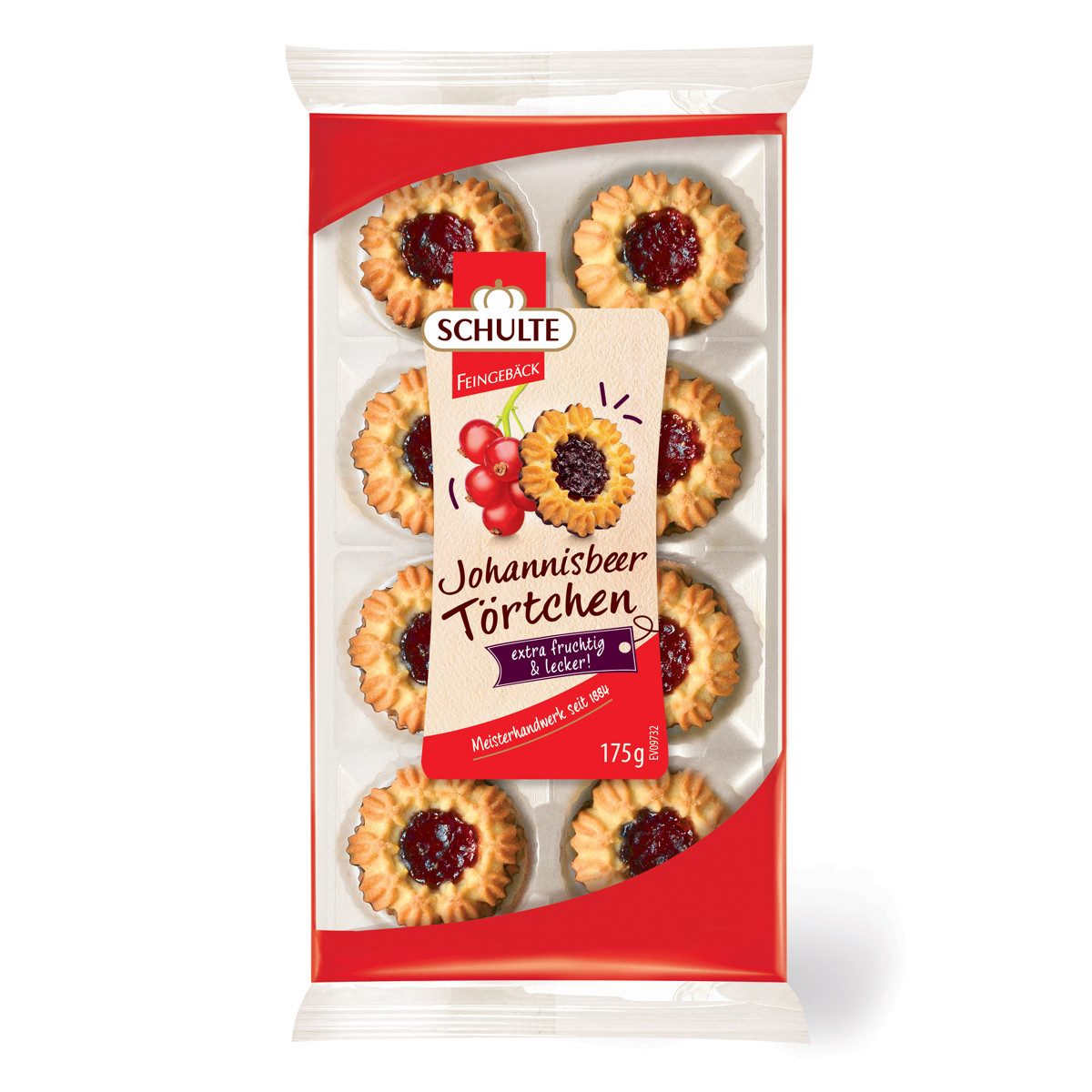 Schulte Kekse, Schulte Johannisbeertörtchen 175g