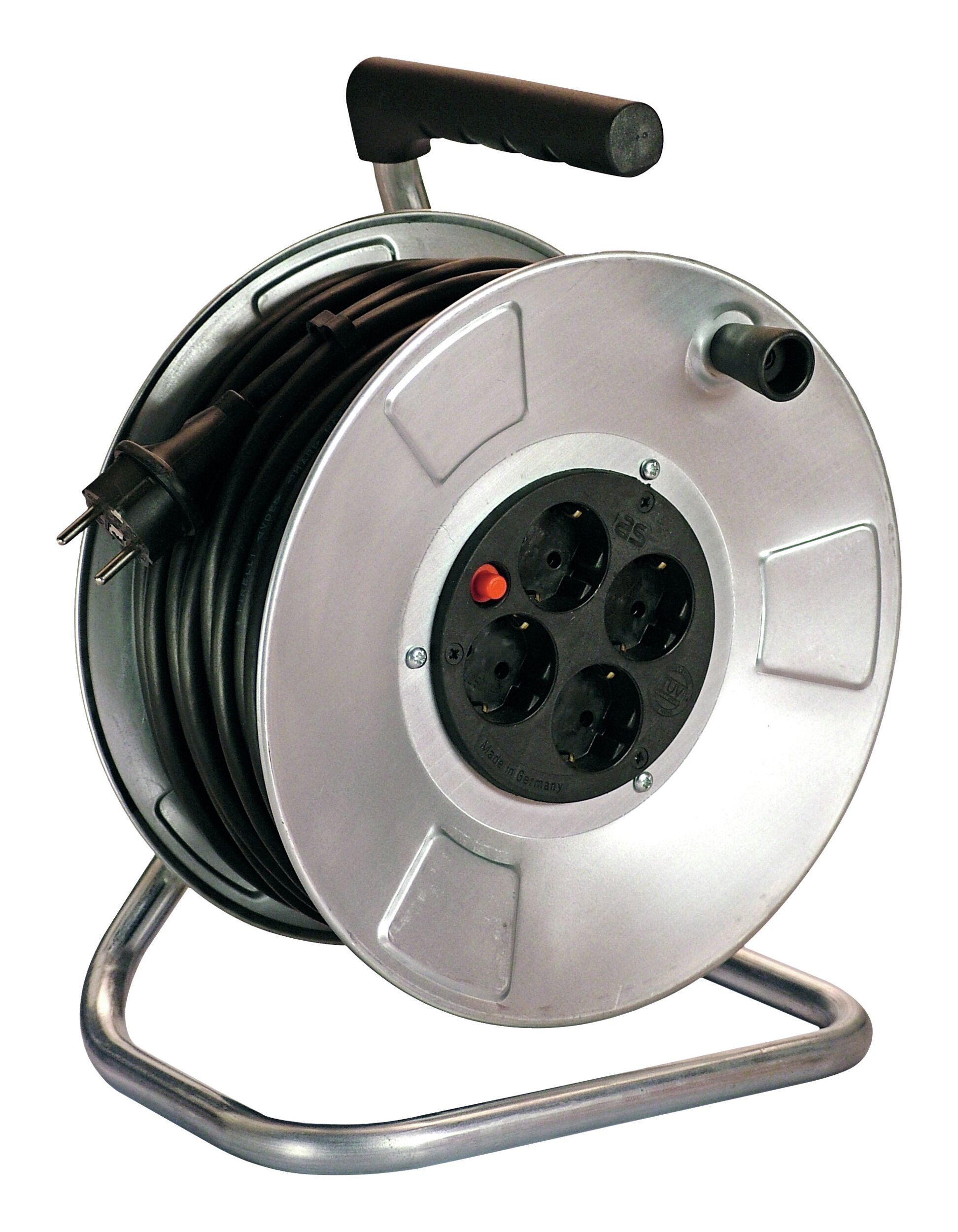 as - Schwabe Kabeltrommel (Kabellänge 50 m), Metall 50m, IP20, H05RR-F3G1,5