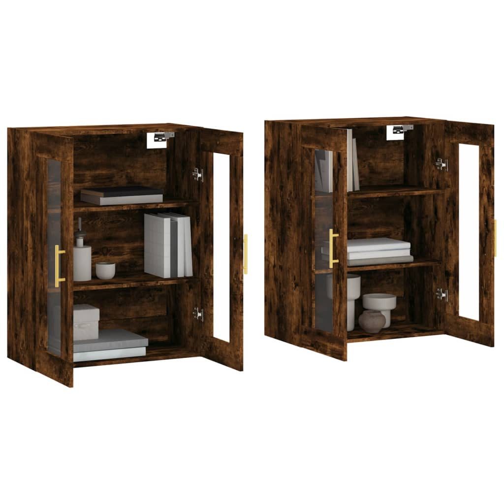 vidaXL Sideboard Wandschränke 2 Stk. Räuchereiche günstig online kaufen