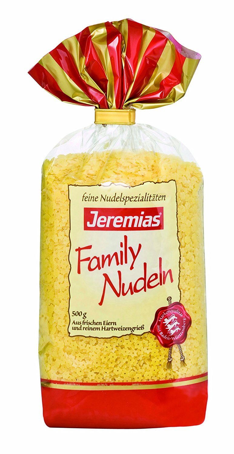 Jeremias Nudeln, Jeremias Suppen Sterne Family Nudeln mit Frischei 500g 4er Pack