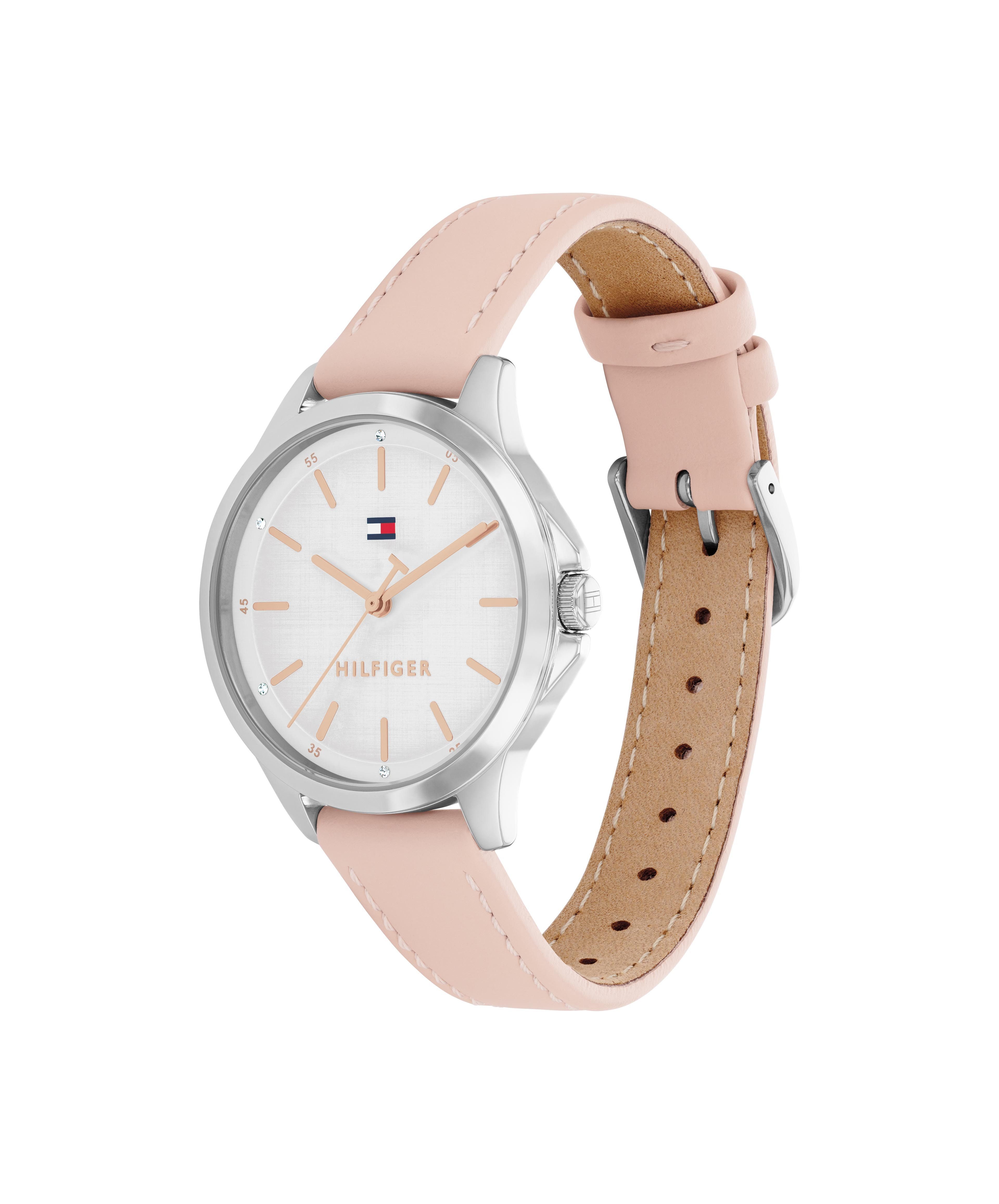 Tommy Hilfiger Quarzuhr CHLOE 1782865, Armbanduhr, Damenuhr, Lederarmband, günstig online kaufen