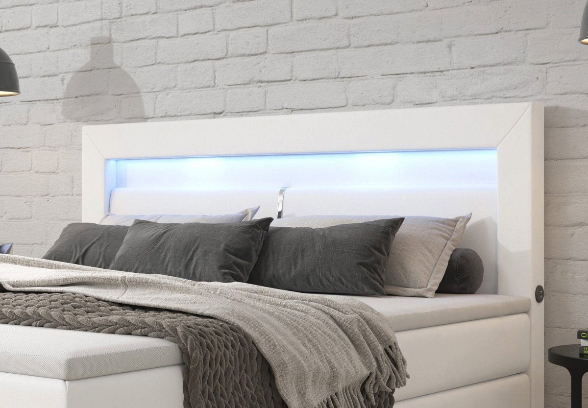 Luxusbetten24 Boxspringbett Repos, mit LED und günstig online kaufen