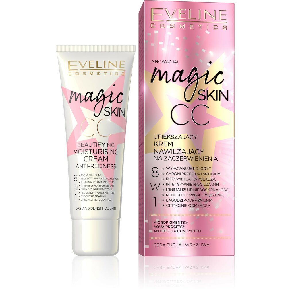 Eveline Cosmetics CC-Creme EVELINE Magic Haut CC aufbauende Feuchtigkeitscreme für Rötungen 8in1