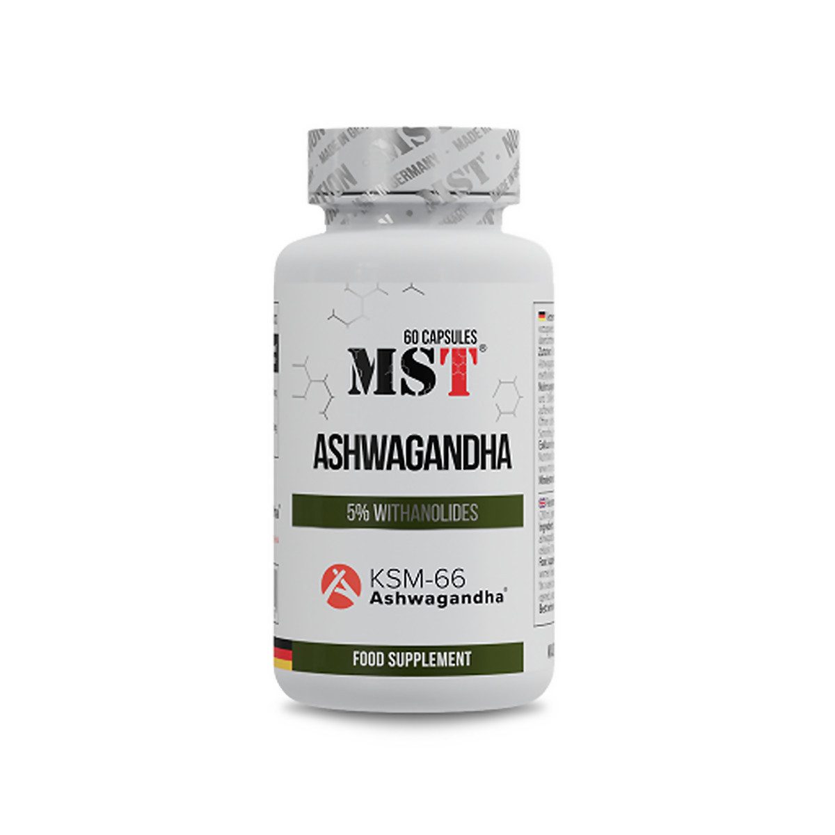 MST Nutrition - Ashwagandha KSM 66® - 60 Caps Kapseln, 49 g