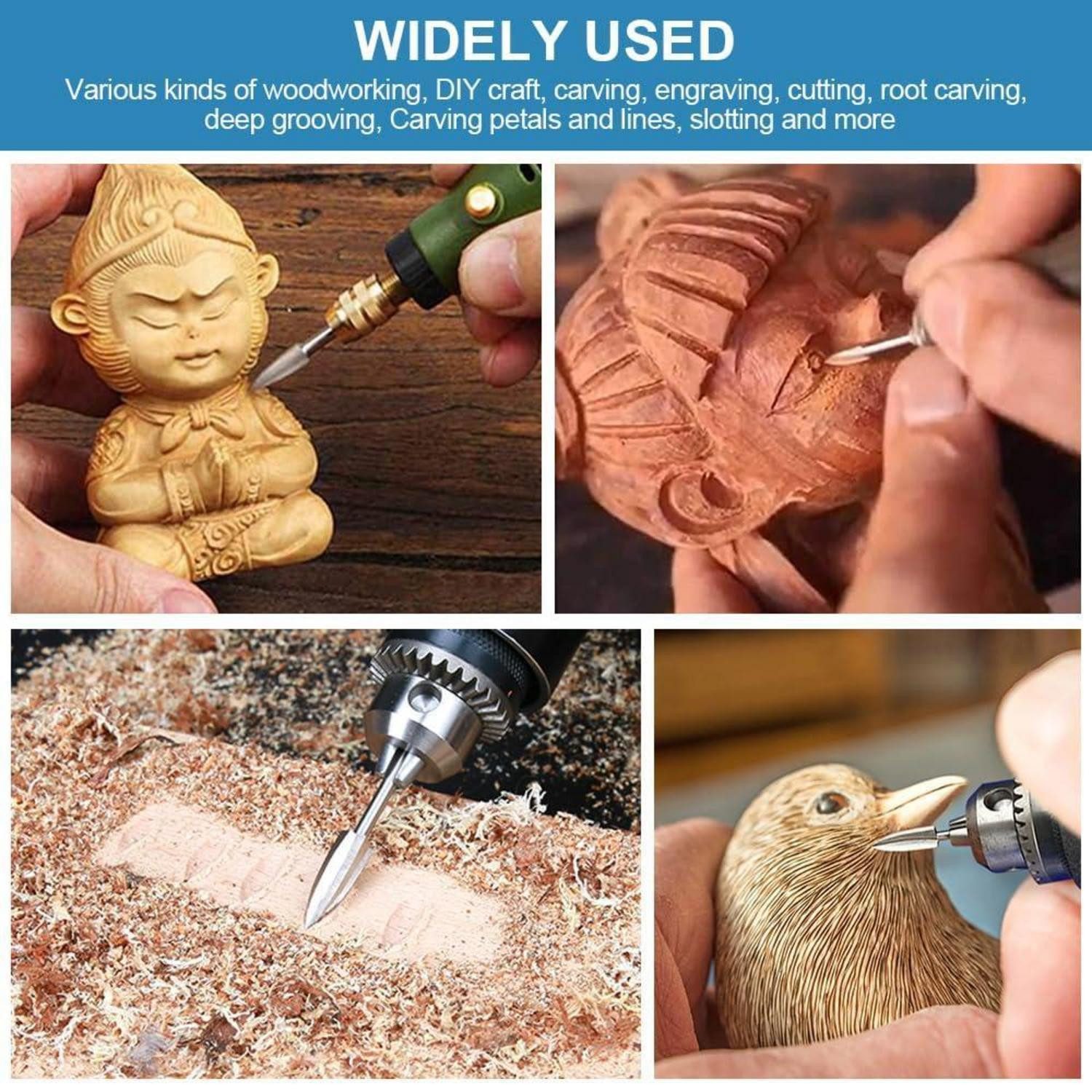 LuxusKollektion Werkstatt-Set Holzschnitzwerkzeuge 5 Stück Gravierwerkzeug Basteln Erwachsene