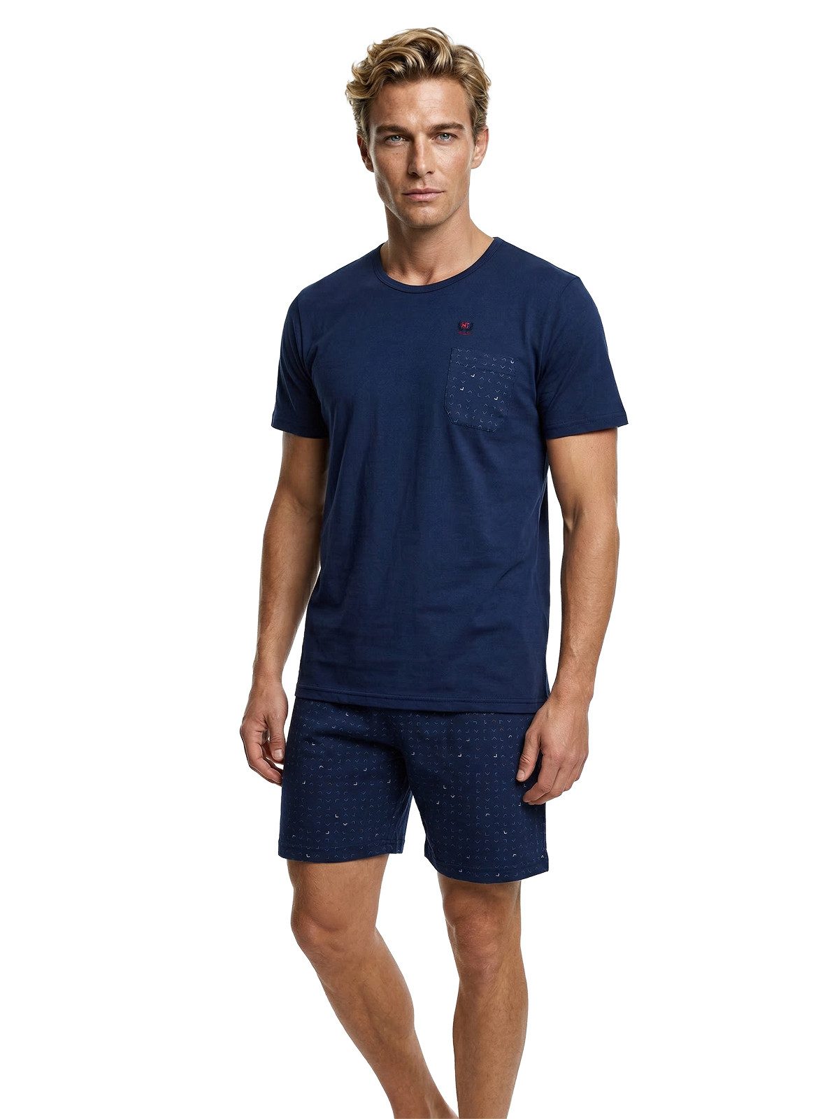Henry Terre Shorty Paul Graphik Design Pyjama Set Kurz - Shorts – Bild 2 von 5