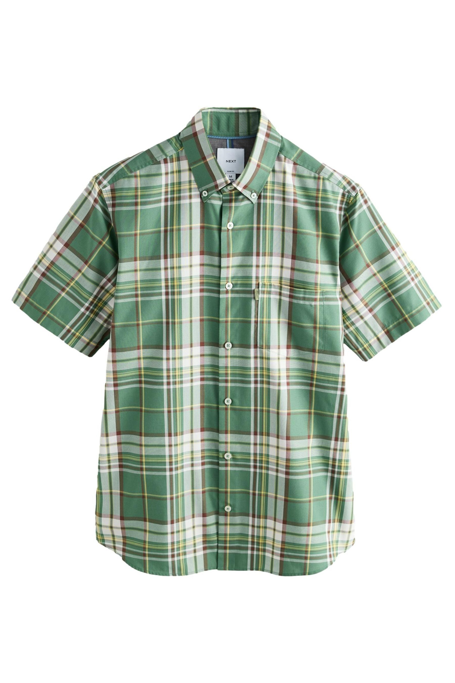 Kurzarmhemd Kurzärmeliges, bügelleichtes Slim Fit Oxfordhemd