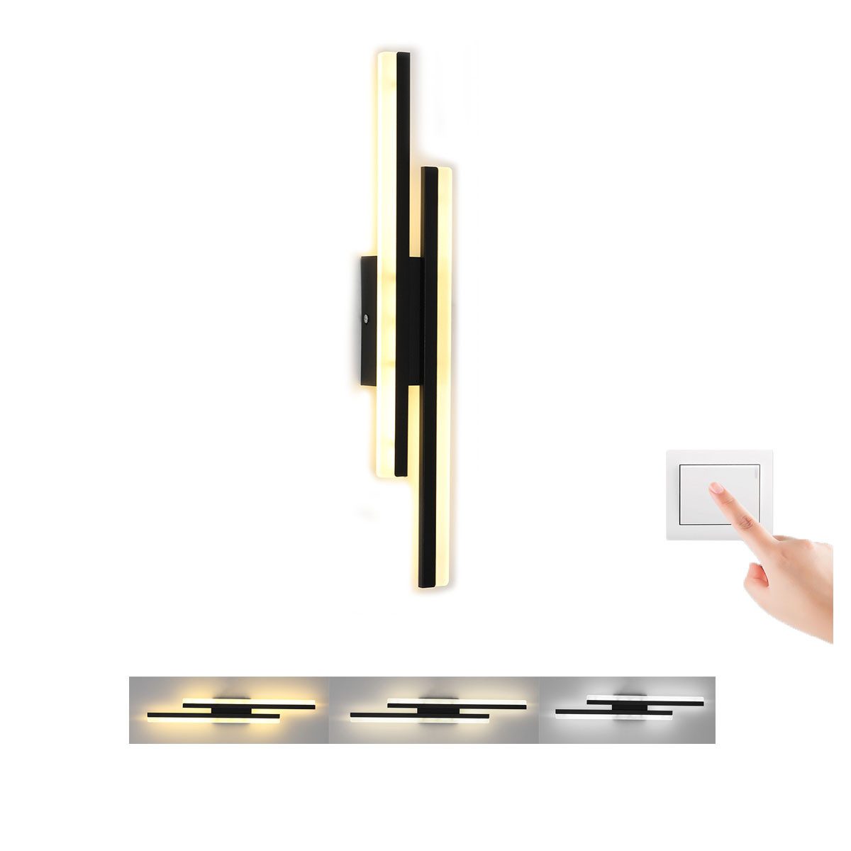 LETGOSPT LED Wandleuchte Modern LED Wandlampe günstig online kaufen