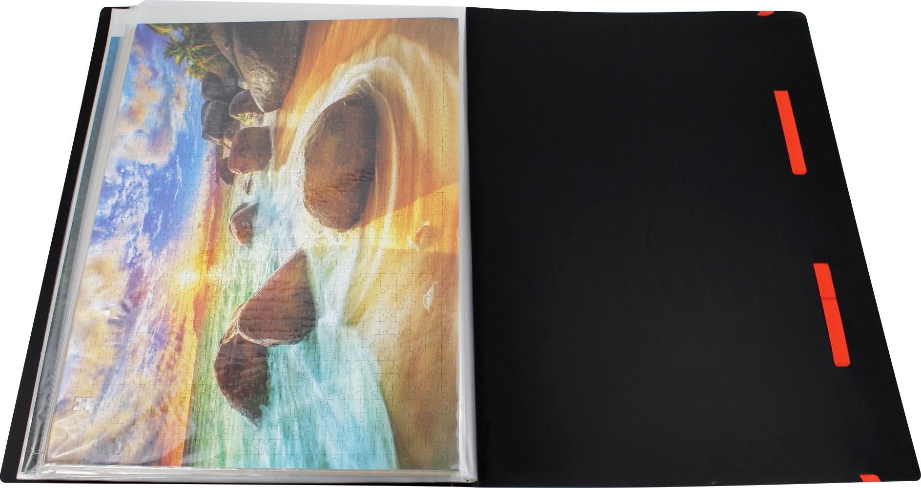 EXXO by HFP Puzzle-Tasche Puzzlemappe für 20 Puzzle mit je 1.000 Teilen, mit Gummizug und Tragegriff