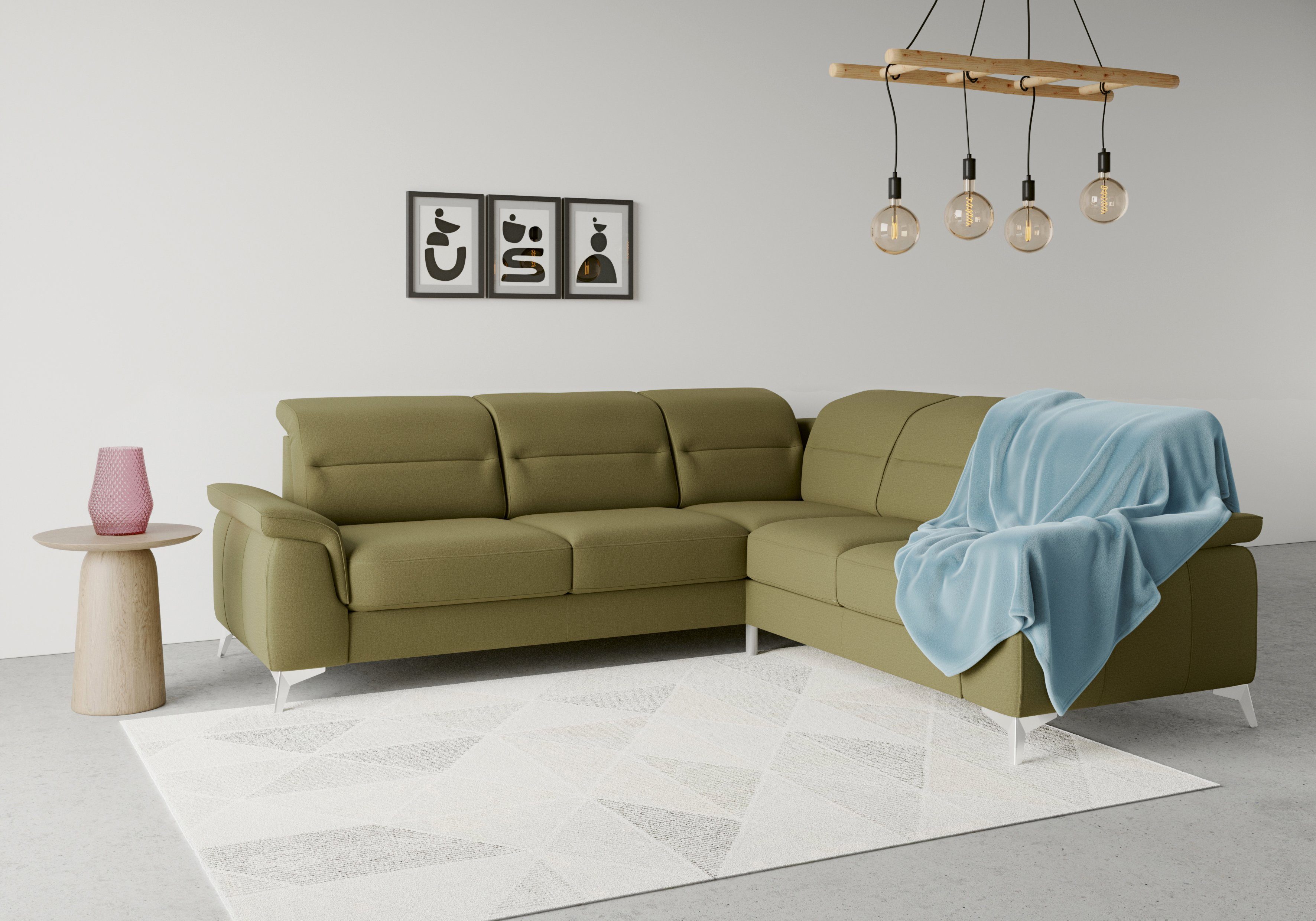 optional Ecksofa Kopfteilverstellung mit und Sinatra, Armteilfunktion sit&more