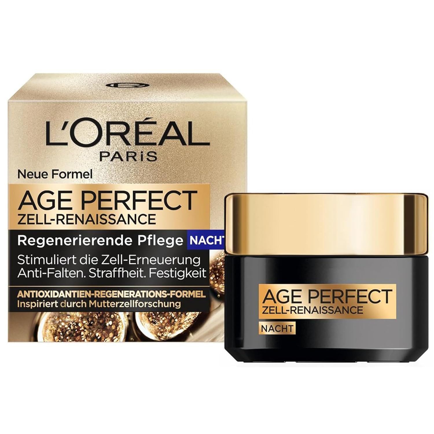 L'ORÉAL PARIS Anti-Aging-Creme Age Perfect Zell-Renaissance Nachtpflege Tiefenpflege 50ml, 1-tlg., zur Förderung der Zellregeneration