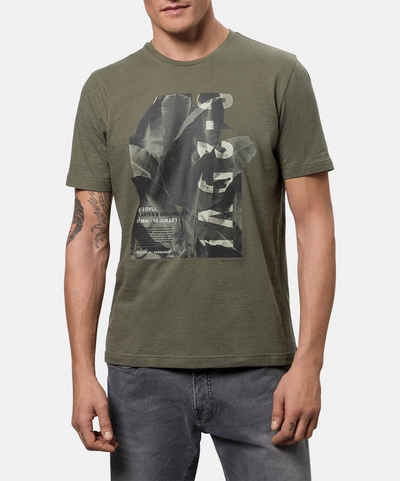 Pierre Cardin T-Shirt »Pierre Cardin Herren T-Shirt Rundhals grün Druck Plantes«