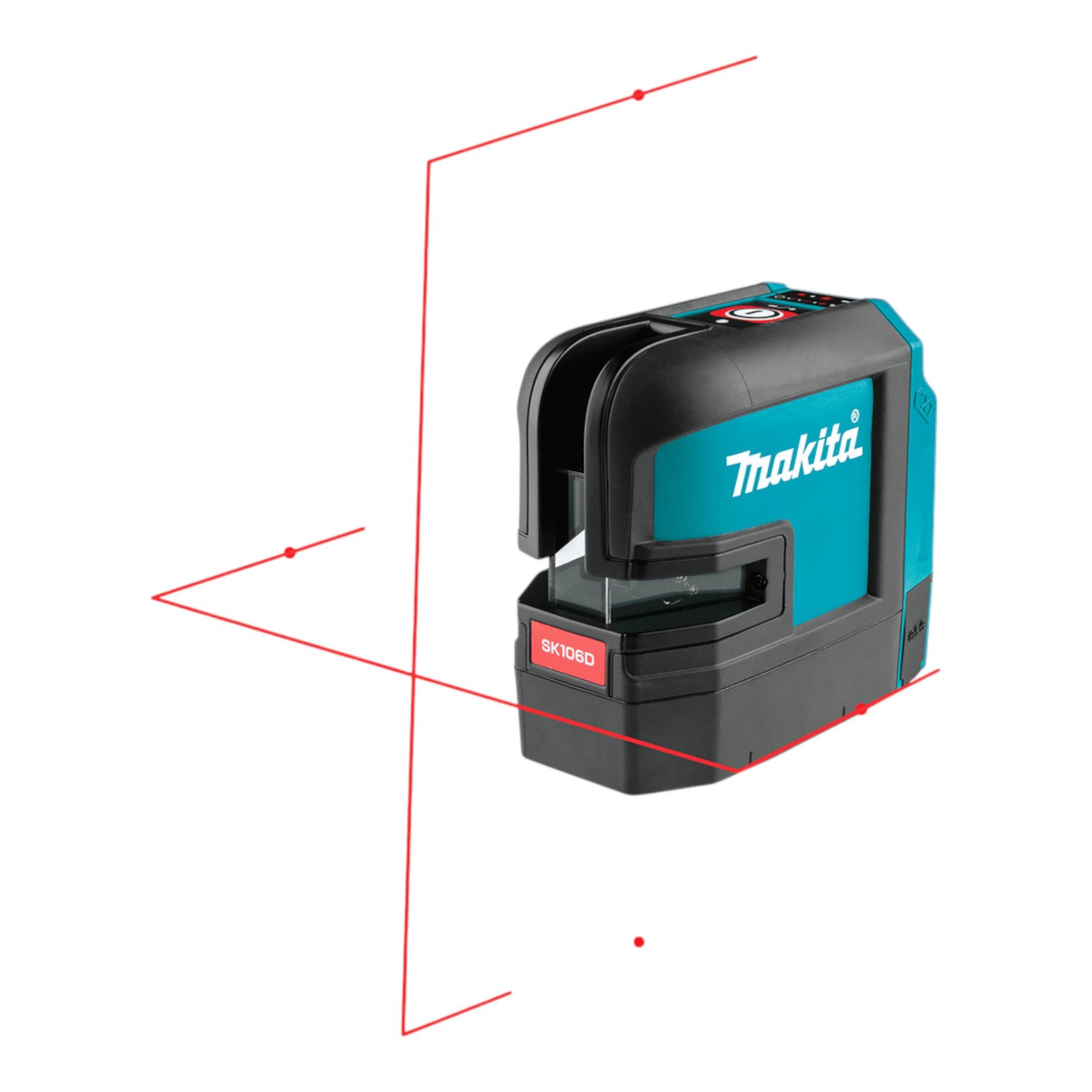 Makita Kreuzlinienlaser SK 106 DZ Akku Kreuzlinienlaser Kreuzpunktlaser rot 12 V Solo