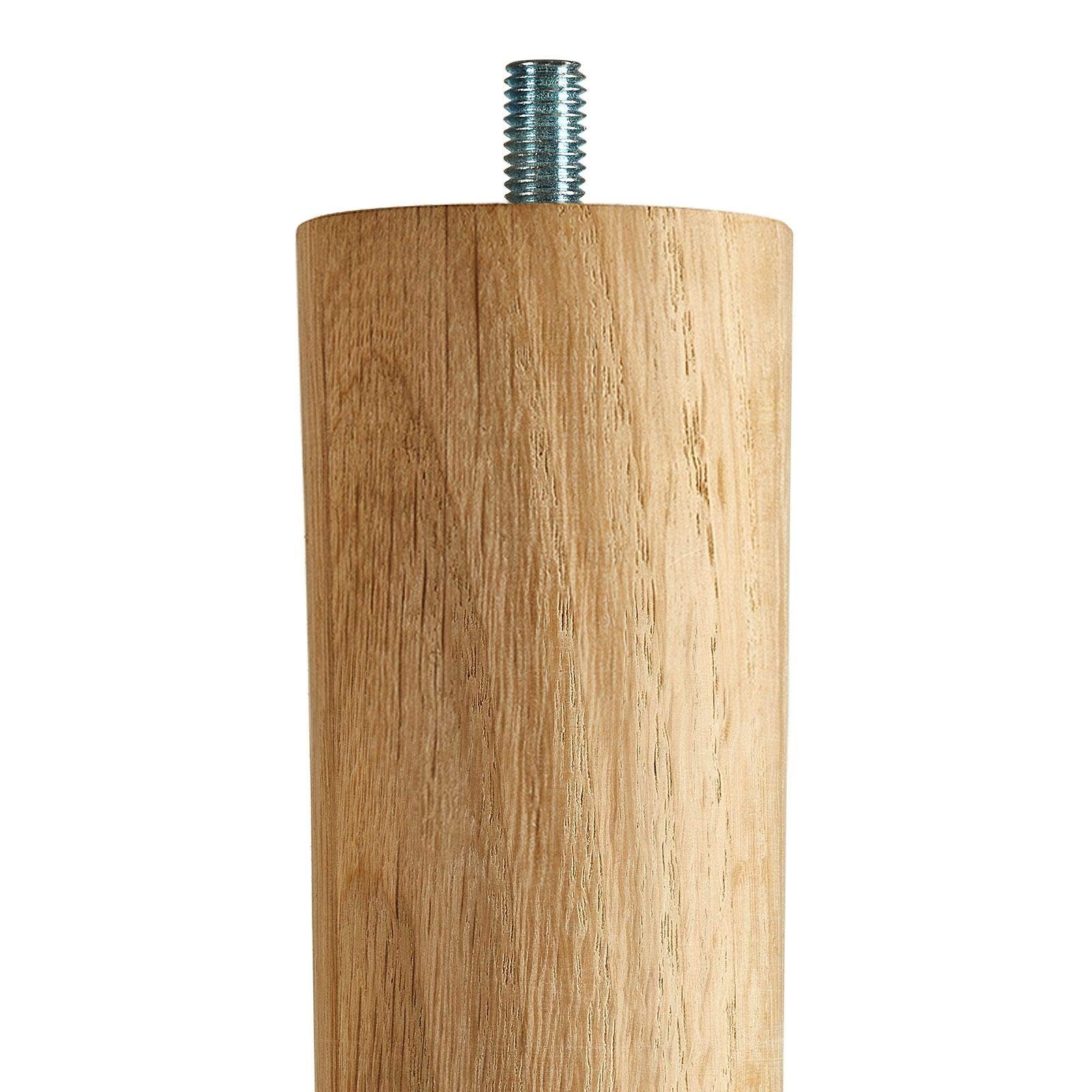 SO-TECH® Tischbein Tischbeine Eiche massiv Ø 60/40 mm Höhe: 335-710 mm