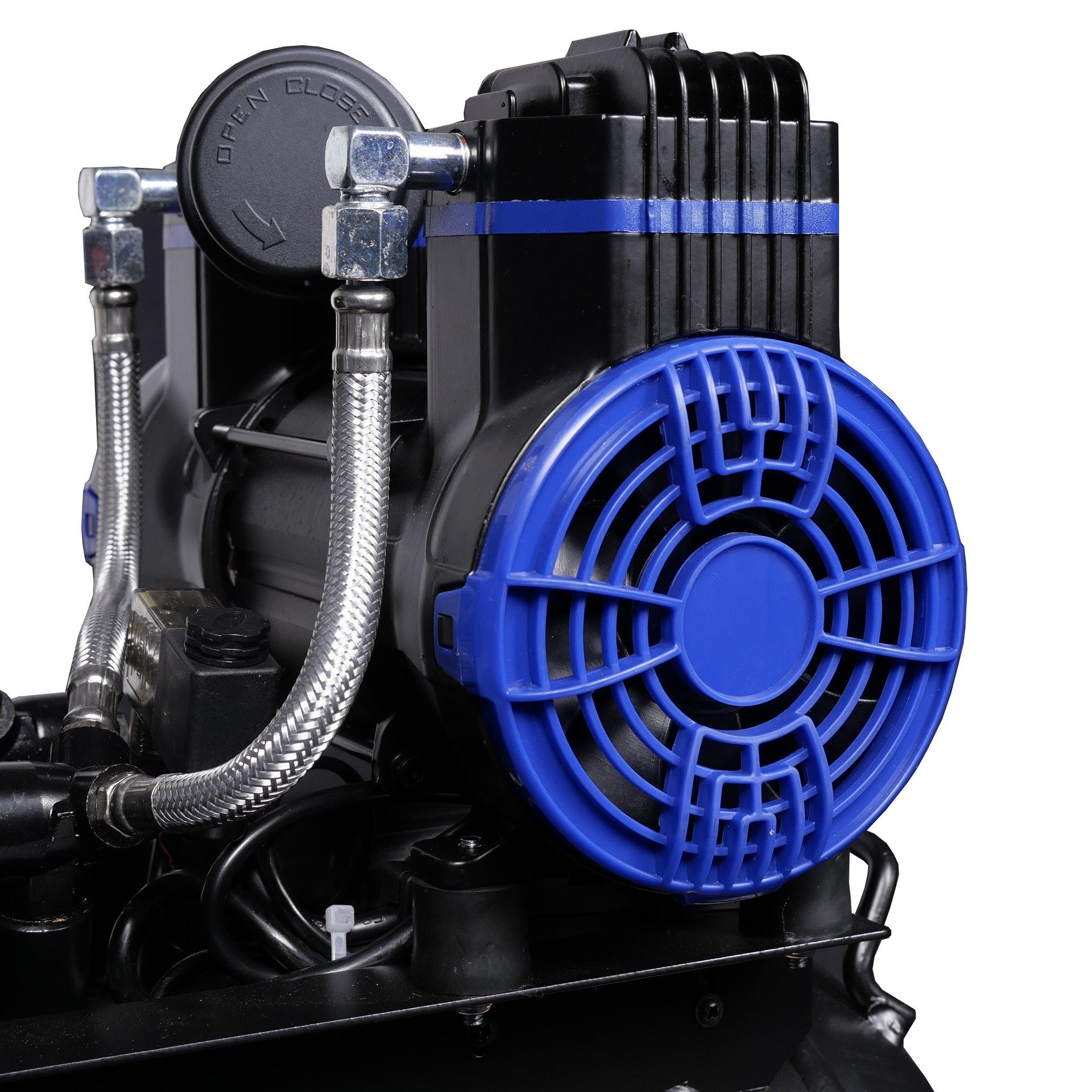 DeTec. Kompressor Airpro Geräuscharmer Luftkompressor ölfrei 2x1.8 PS, 40l Tank, 230V, max. 8 bar