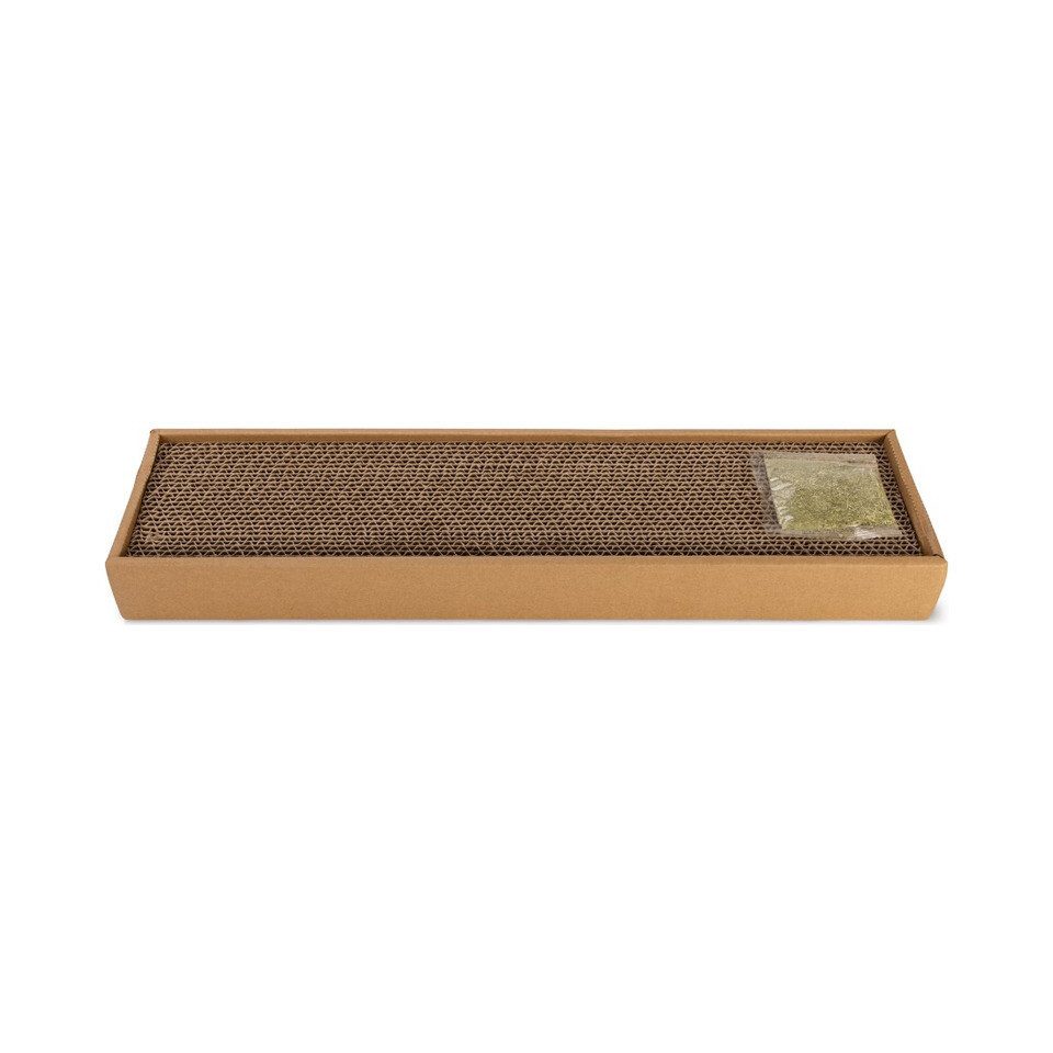 Beeztees Kratzpappe Minus One Kratzbrett aus Pappe Ilano beige-braun