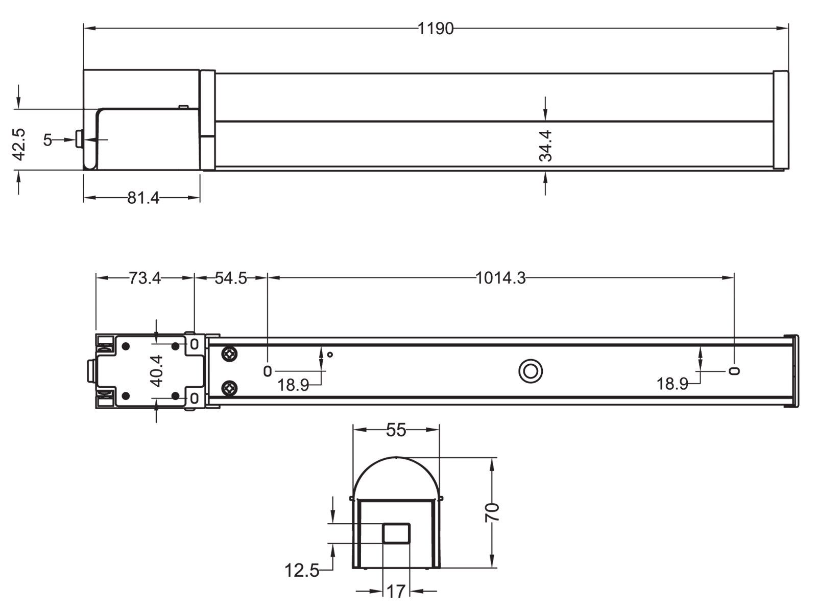 meineWunschleuchte Spiegelleuchte, LED fest integriert, Steckdose Warmweiß, Wand-leuchte 2er Set LED 119cm Schalter, Br Badlampen mit Schwarz & / Weiß matt