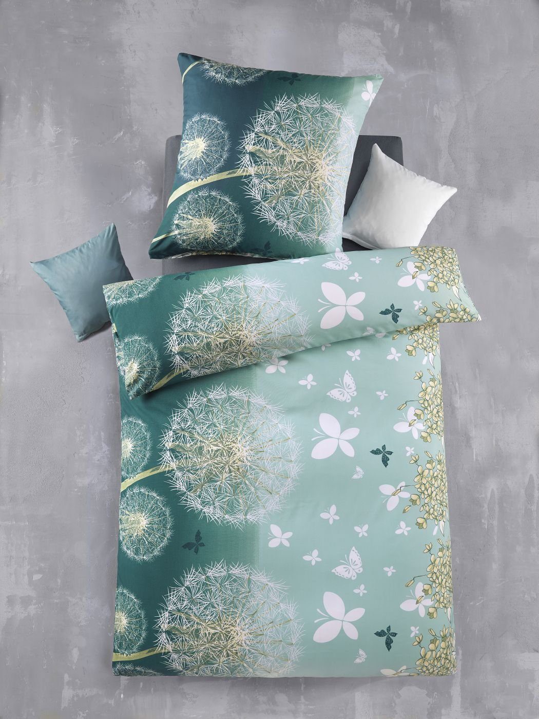 Optidream Bettwäsche Set Mikrofaser 135x200 Polyester Dandelion petrol türk günstig online kaufen