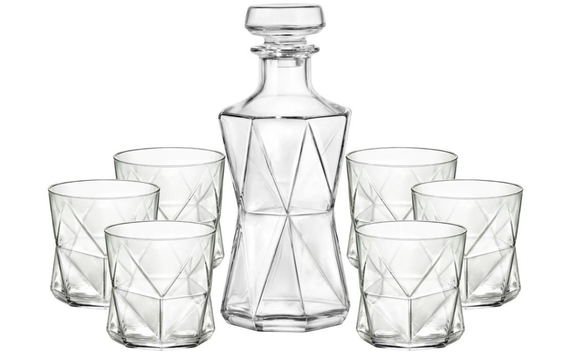 Karaffe Bormioli Set 7 teilig 1 x Karaffe + 6 x Gläser