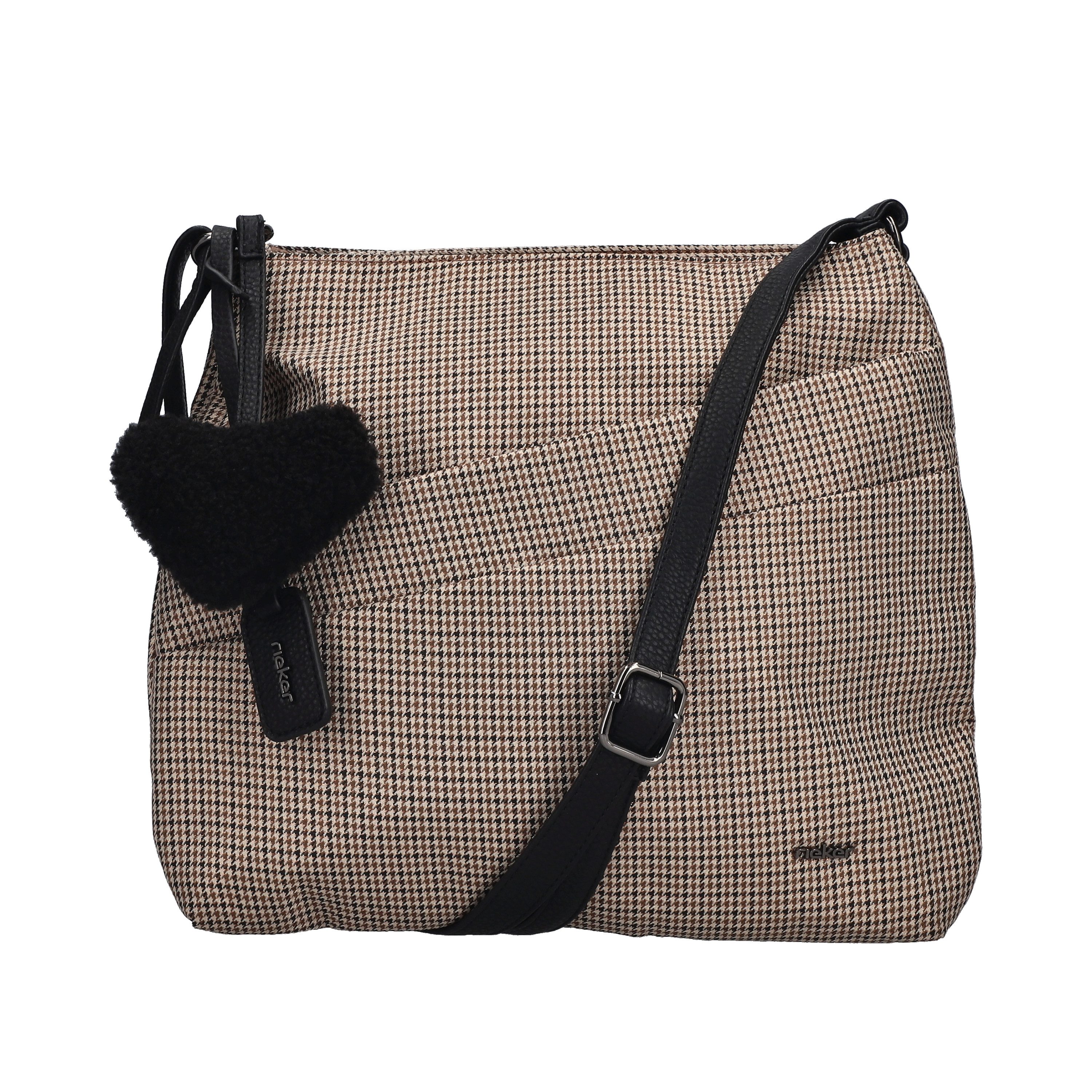 Rieker Umhängetasche, Schultertasche, Damen Handtasche mit zwei Hauptfächern