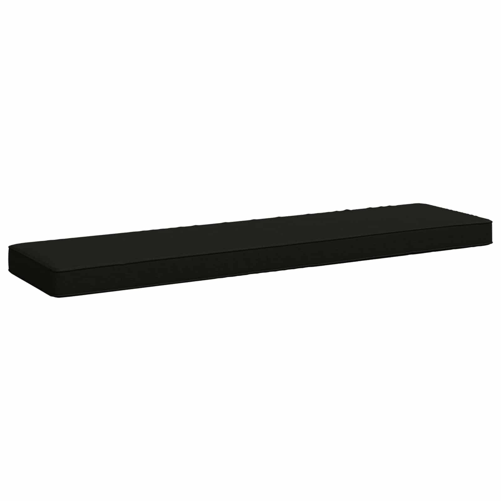 vidaXL Sitzauflage 1-teiliges Bankkissen VUGHT 100 % Polyester Schwarz, (1 St)