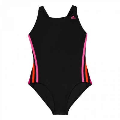 adidas Sportswear Badeanzug 3 Streifen I 1PC Kinder Badeanzug schwarz/pink