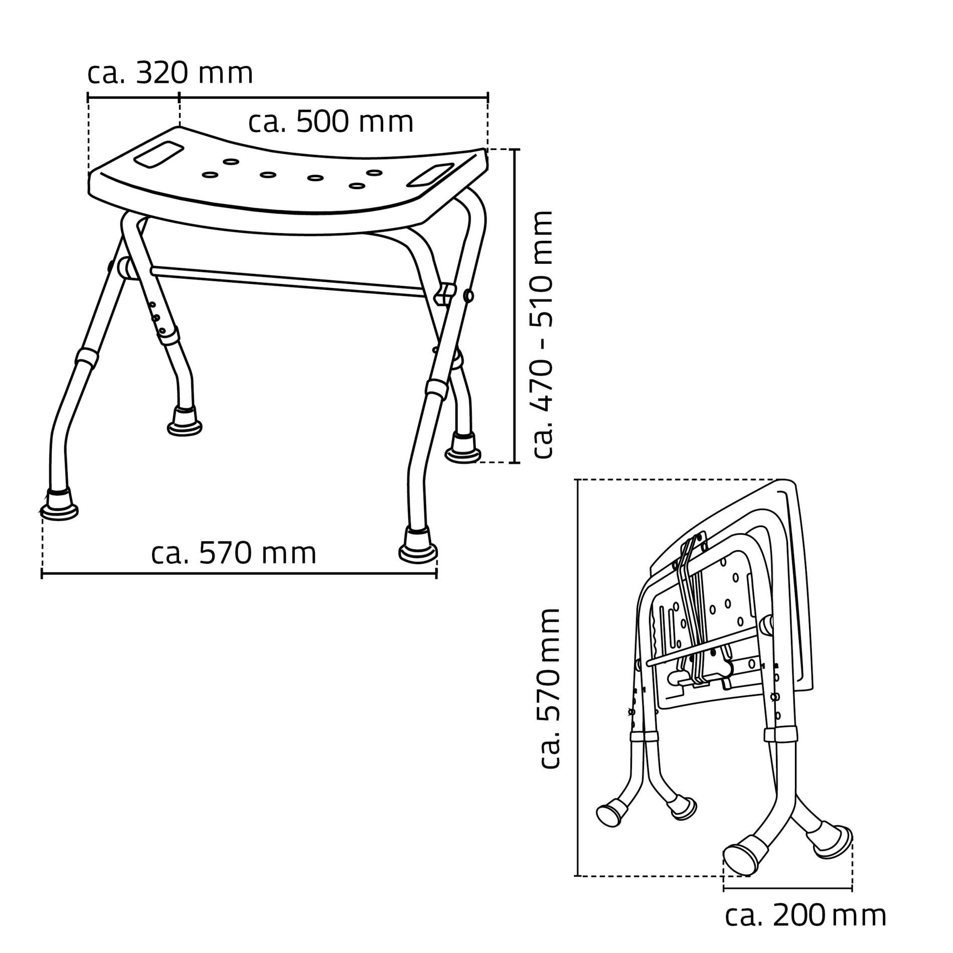 Ridder Duschklappsitz Sam weiß