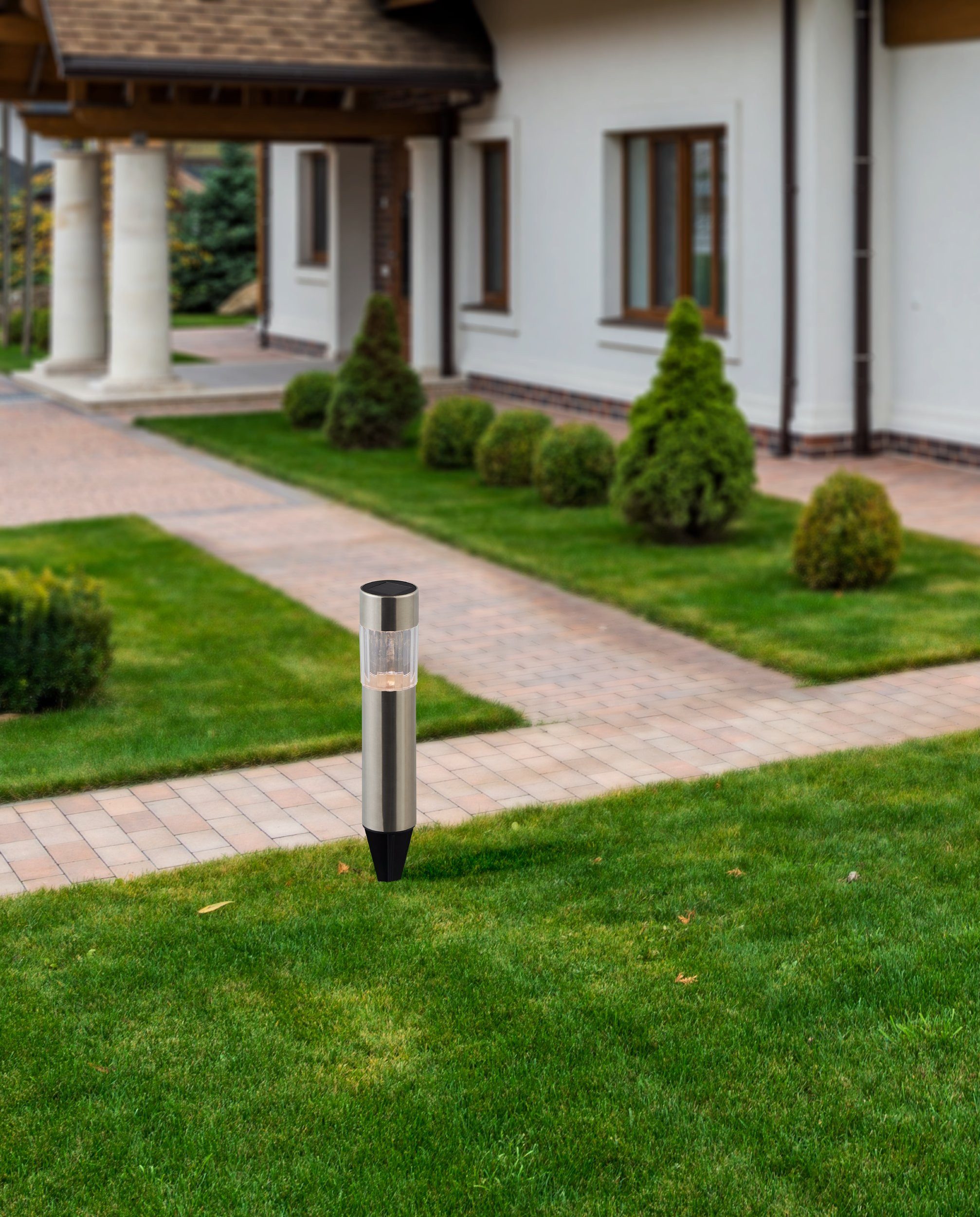 EGLO LED Solarleuchte Z_solar, Leuchtmittel inklusive, Solarlampe, IP44 spritzwassergeschützt, Außenlampe, Lampe für Außen