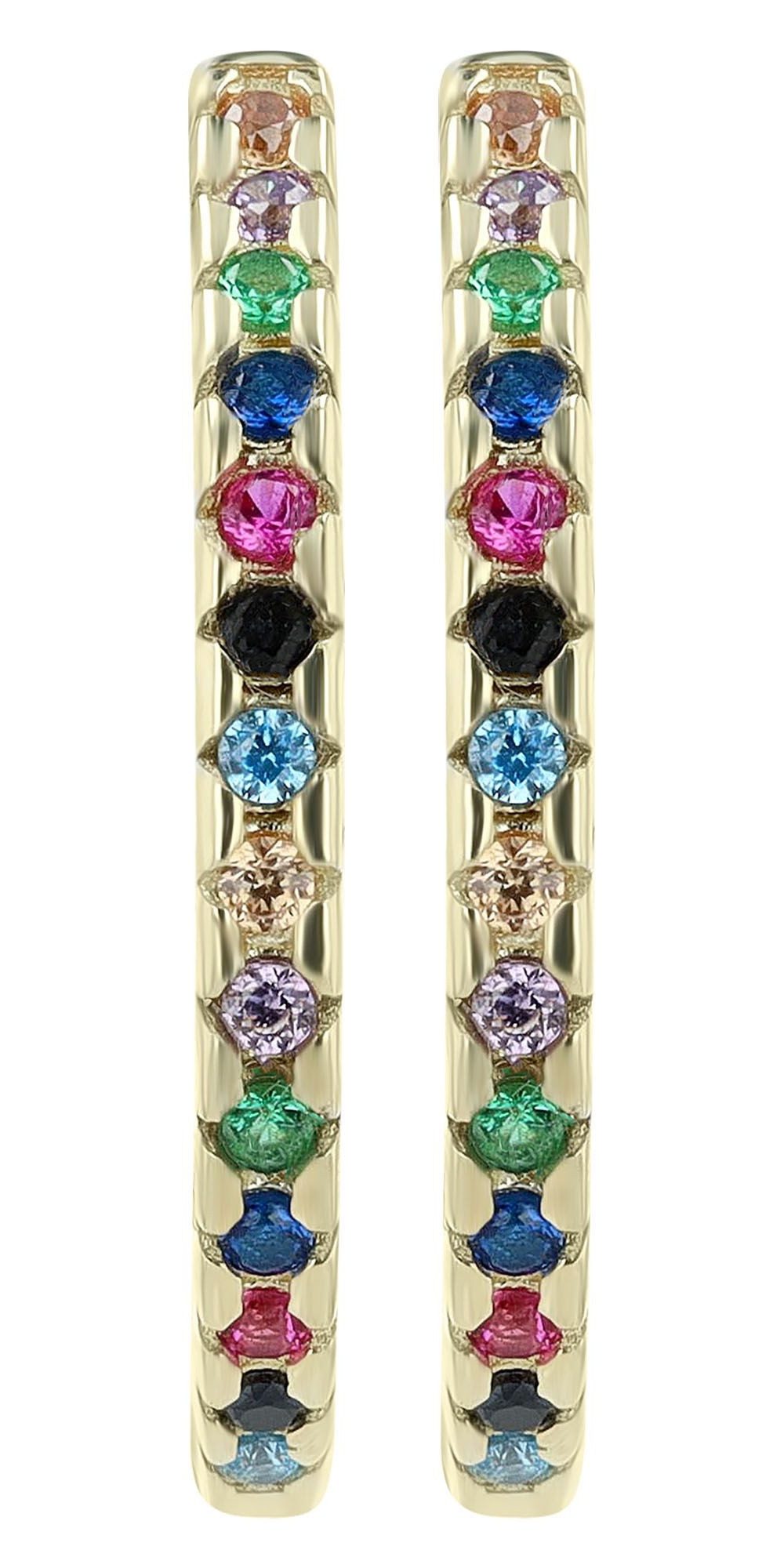 Adelia´s Paar Creolen Damen Ohrringe – Creole aus 333 Gold mit Zirkonia, Pe günstig online kaufen