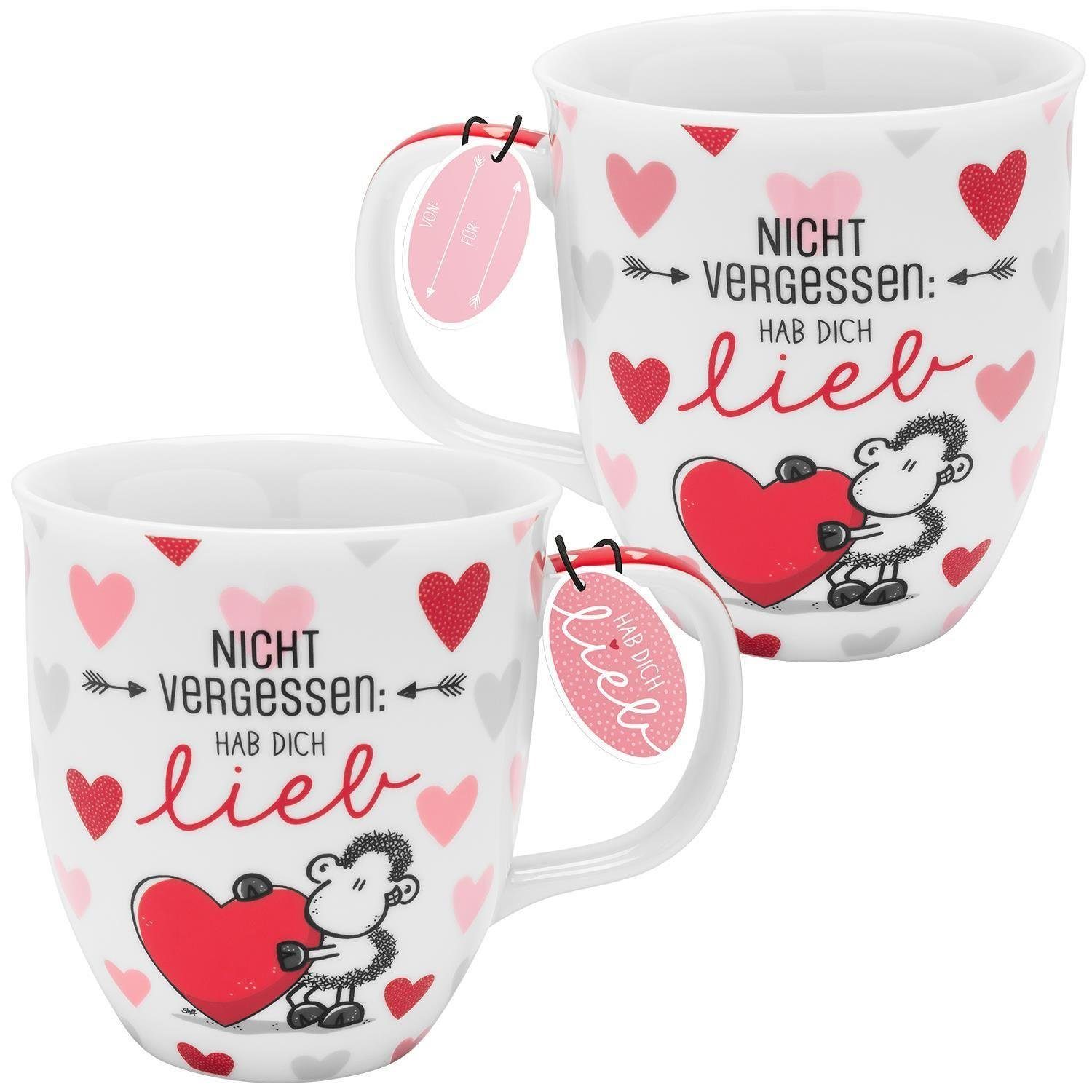 Sheepworld Tasse Tasse Motiv "Hab dich lieb"