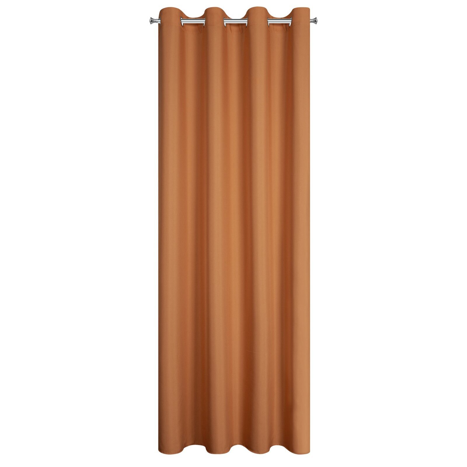 Eurofirany Vorhang Einfarbiger Vorhang – Blickdichter Stoff mit matter Oberfläche, Ösen, Satinbindung, pflegeleicht, 140 g/m² – 100 % Polyester