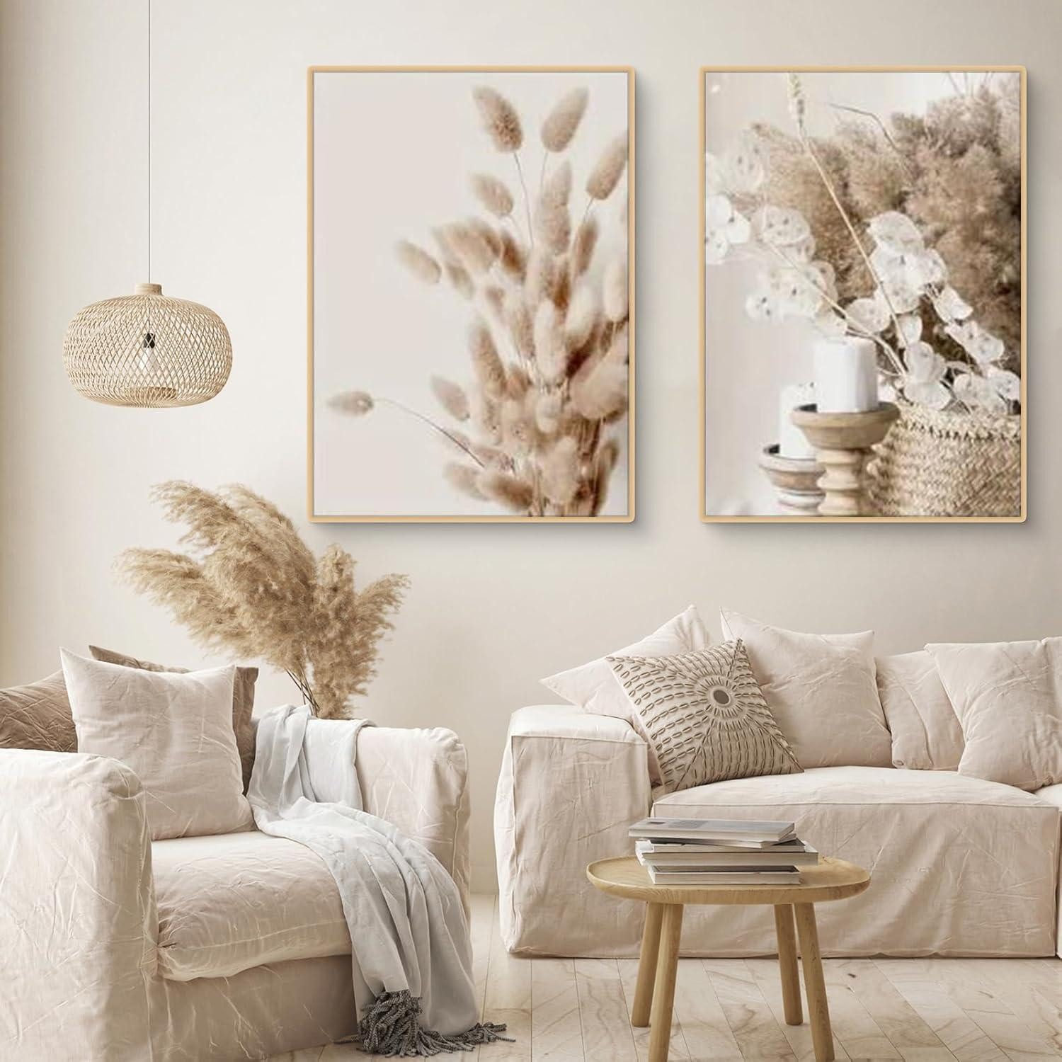 LuxusKollektion Poster Poster 3er Boho Beach Landschaft Pampas Wandbild E 50x70cm, (1 St) – Bild 3 von 5