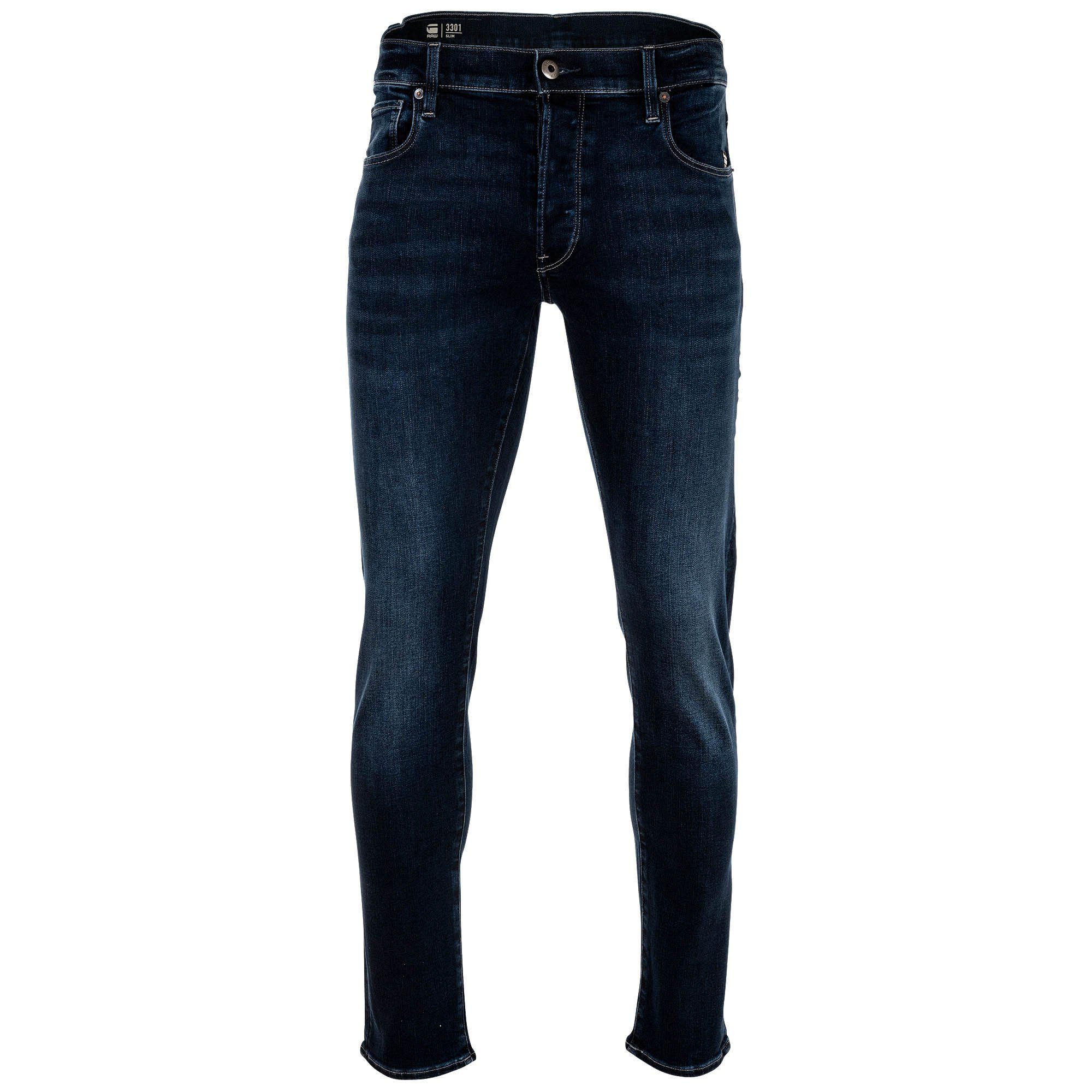 Regular-fit-Jeans Herren Jeans Baumwolle 3301 Slim