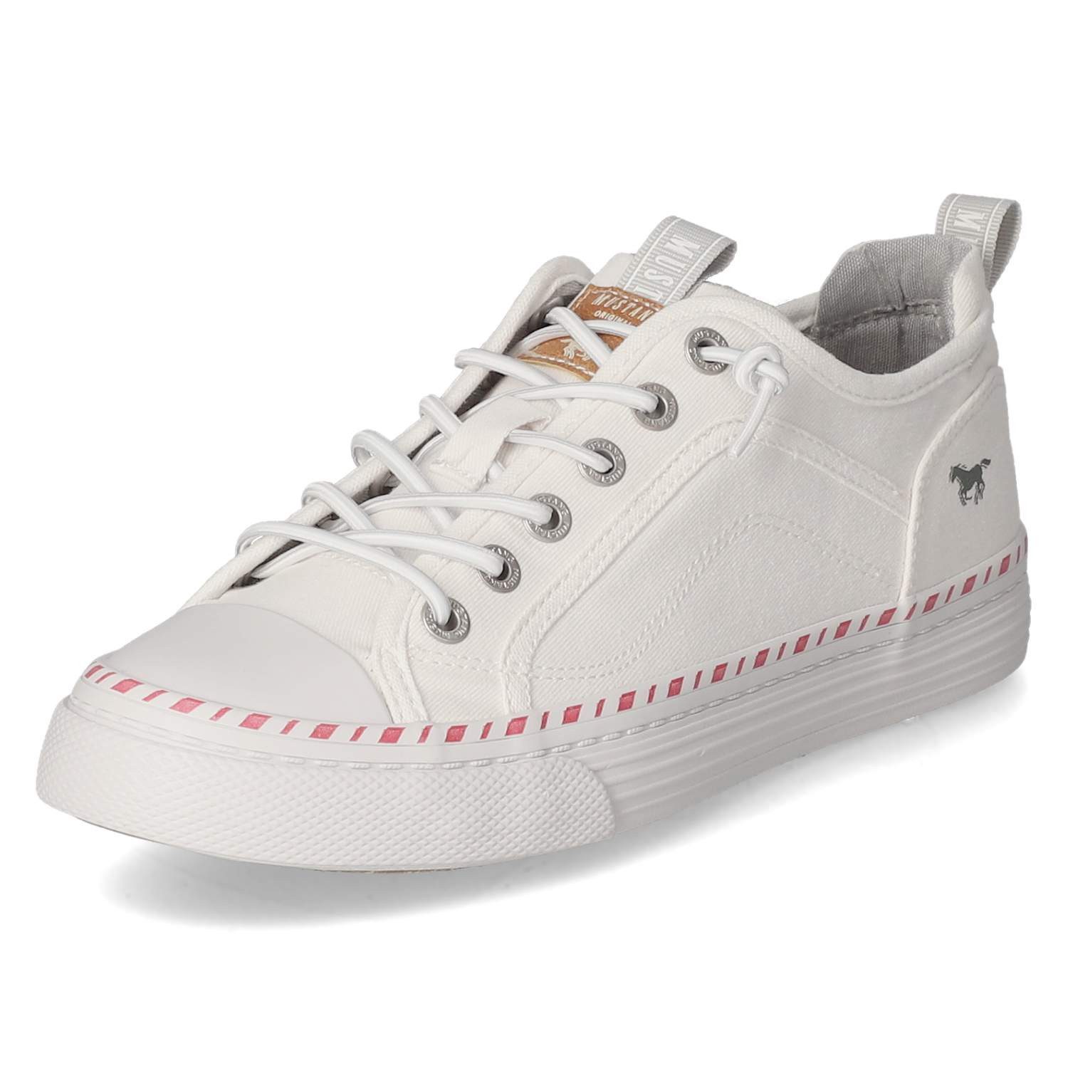 MUSTANG Mustang 1376308-1 Damen Textil weiss Schnürschuh günstig online kaufen