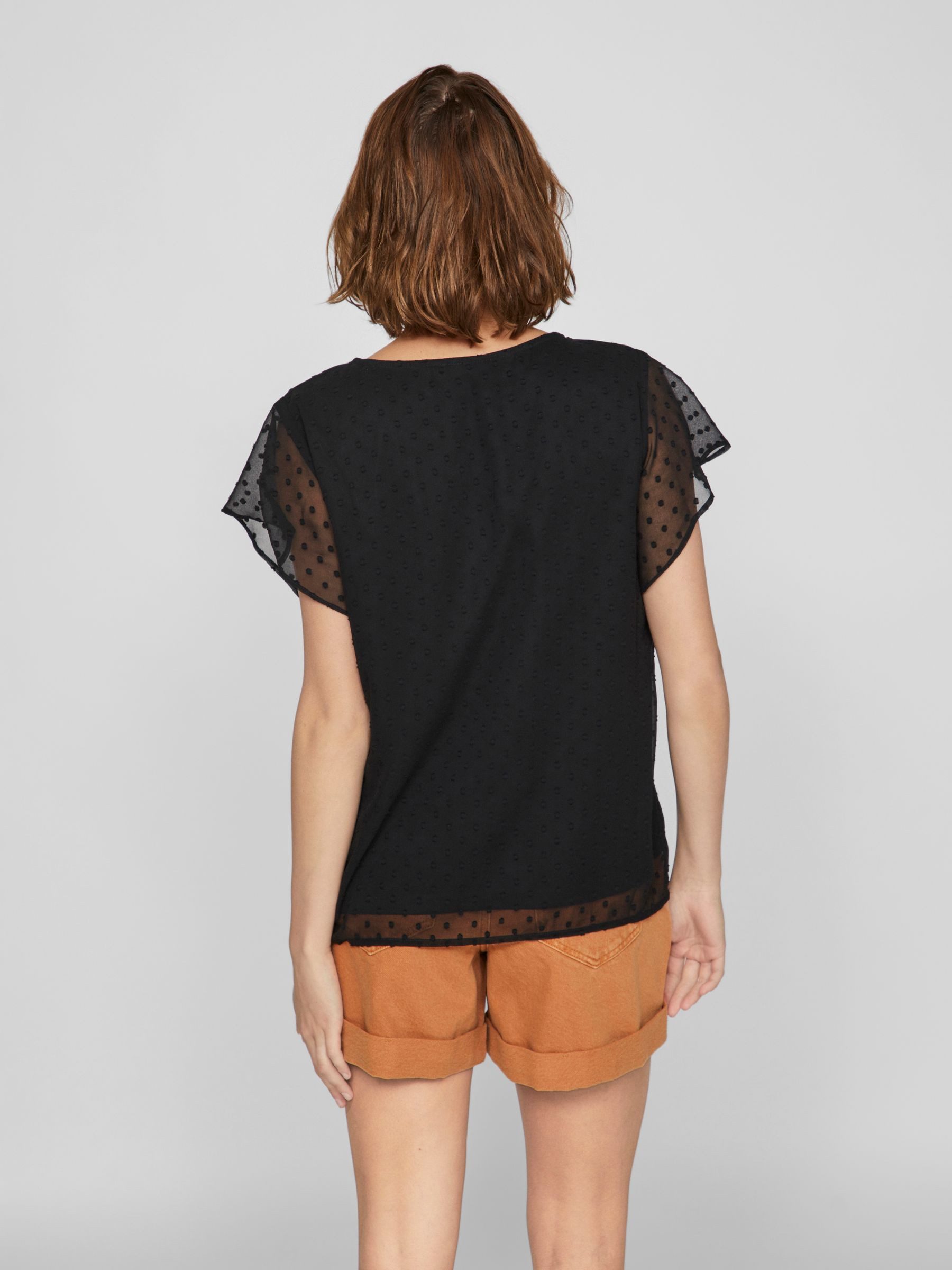Vila Blusenshirt Transparente mit Tupfenmuster und günstig online kaufen