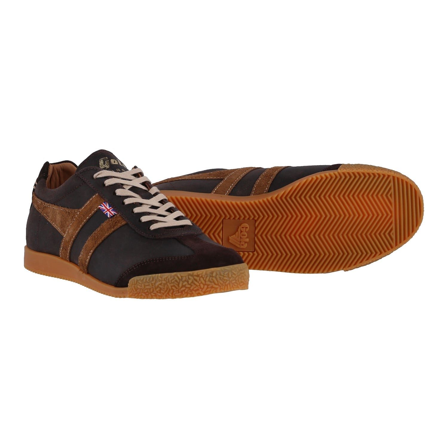 Gola Harrier Suede-Leder Knightsbridge - Made in England - braun/tan Herren Sneaker
