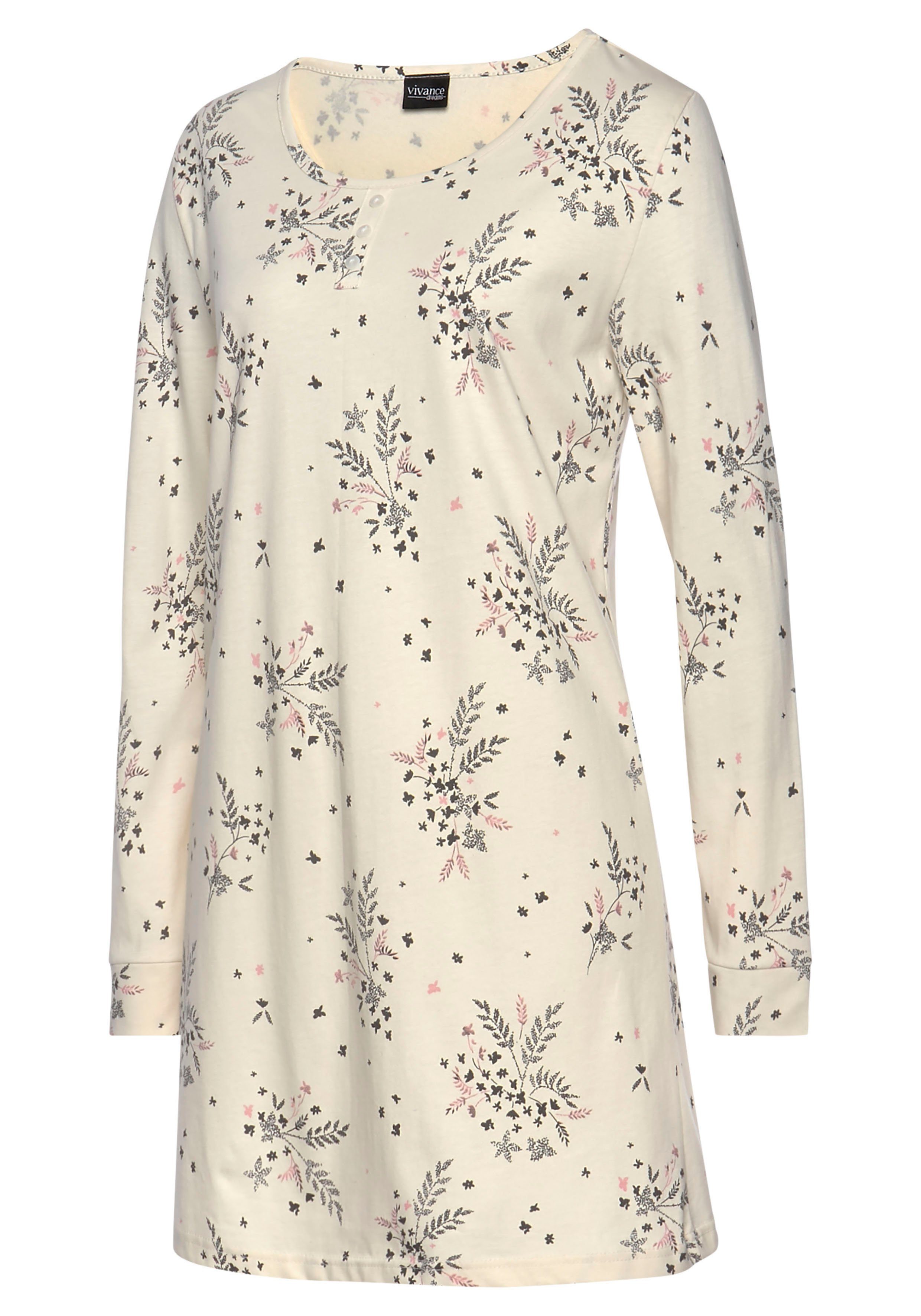 Vivance Dreams Nachthemd (2er-Pack) mit feinem Blumenprint