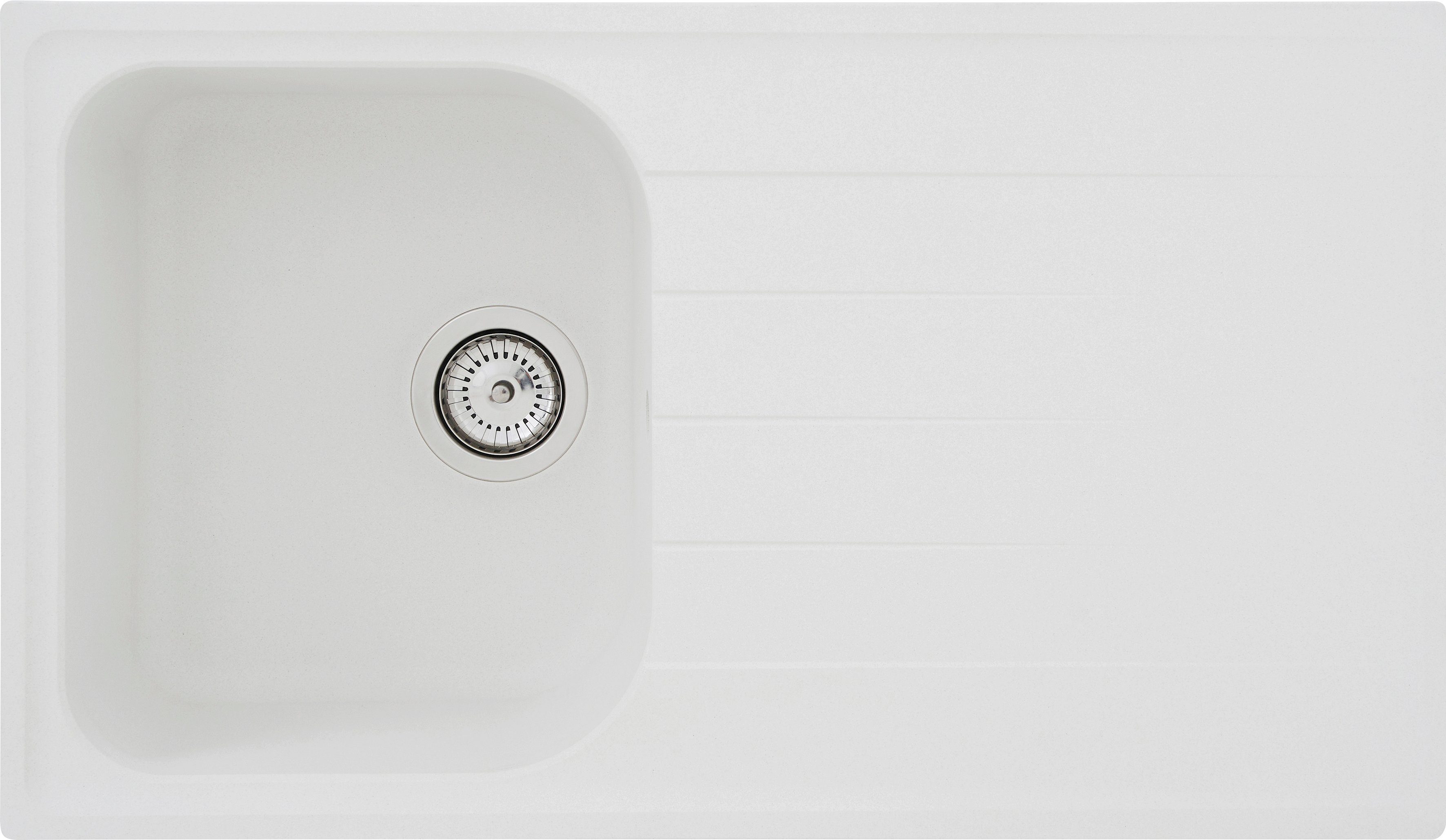 RESPEKTA Einbauspüle ORLANDO86X50B, eckig, 86/50 cm
