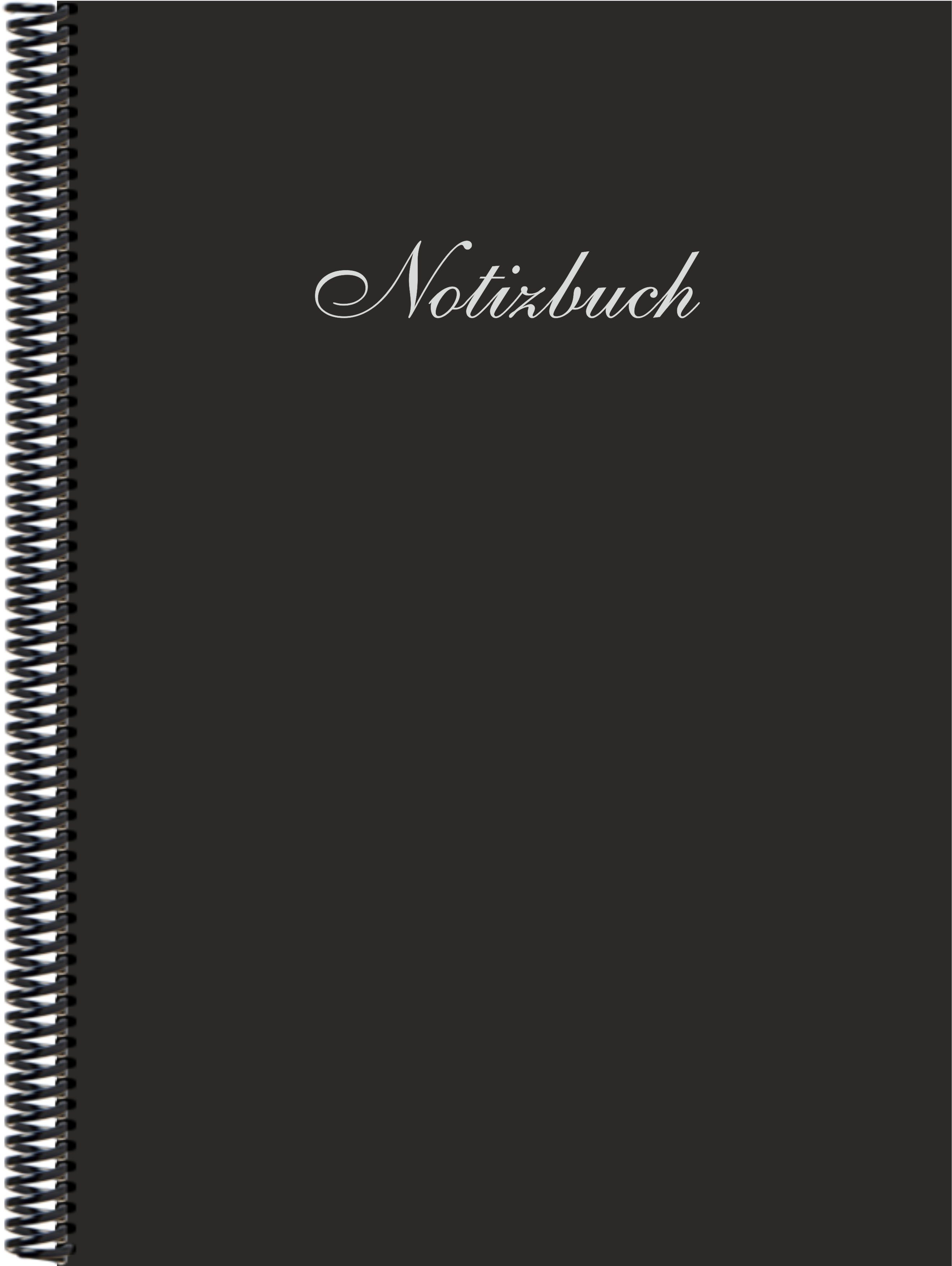 E&Z Verlag Gmbh Notizbuch Notizbuch DINA4 blanko, in der Trendfarbe schwarz