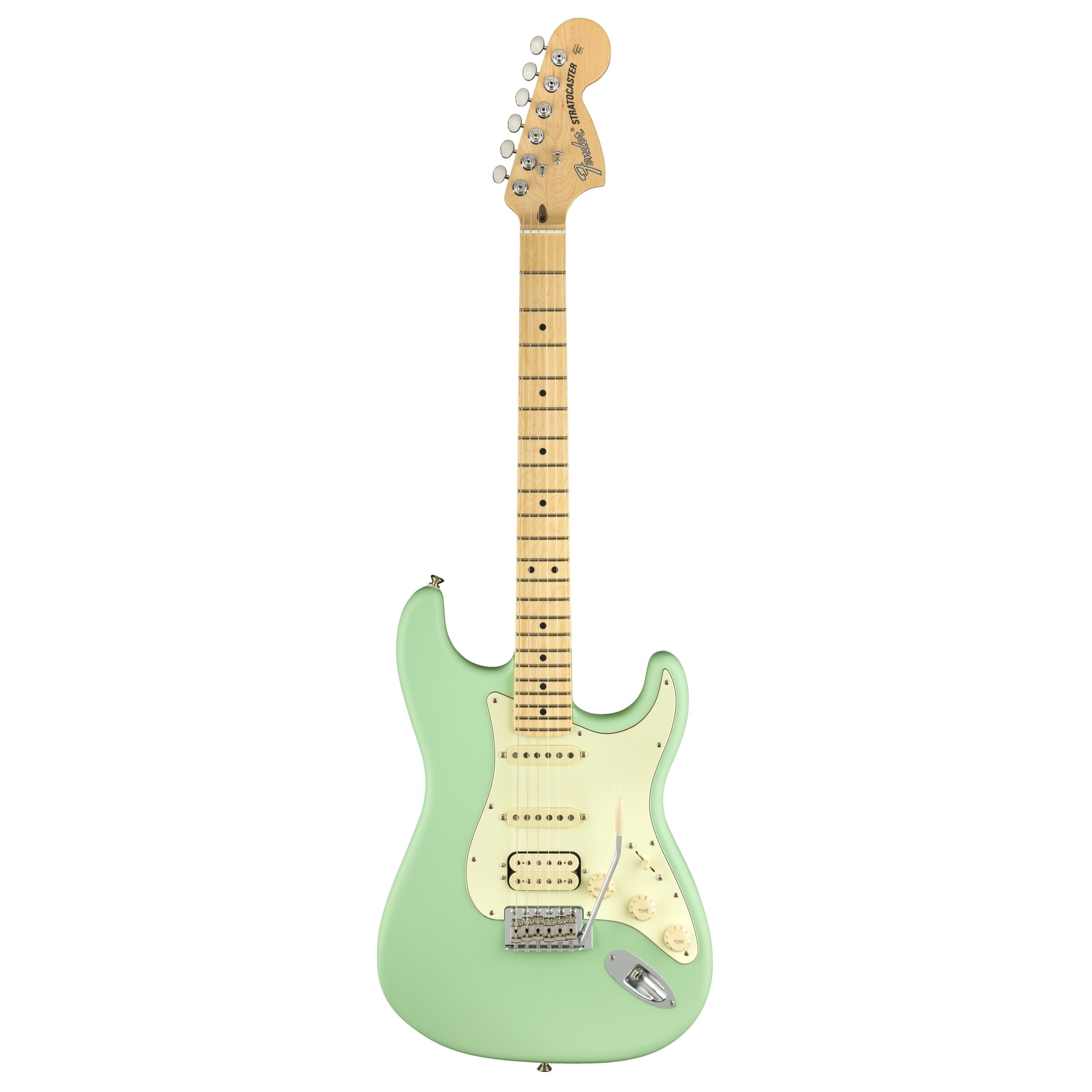 Fender E-Gitarre, E-Gitarren, ST-Modelle, American Performer Stratocaster HSS MN Satin Surf Green - E-Gitarre