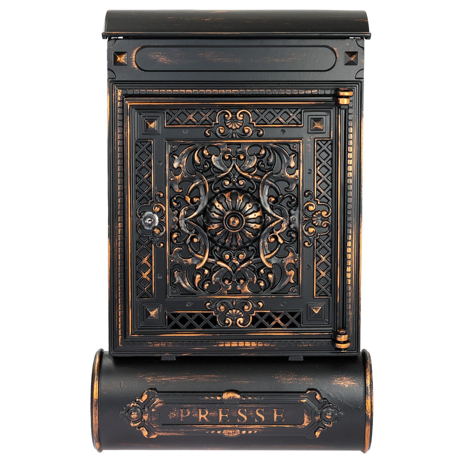 HMF Wandbriefkasten 512-20 Briefkasten Antik mit Zeitungsfach, Vintage Post günstig online kaufen