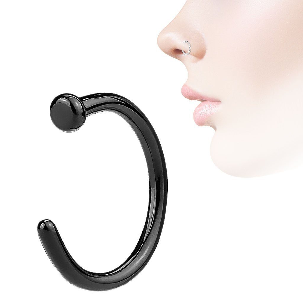 Taffstyle Nasenpiercing Fake Ring Piercing Hoop Septum Lippe Brust Intim, N günstig online kaufen