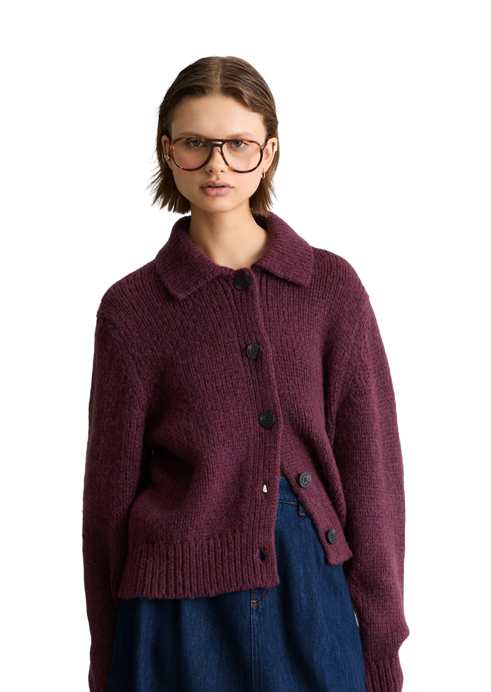 Marc O'Polo DENIM Cardigan aus weichem Schurwolle-Mix
